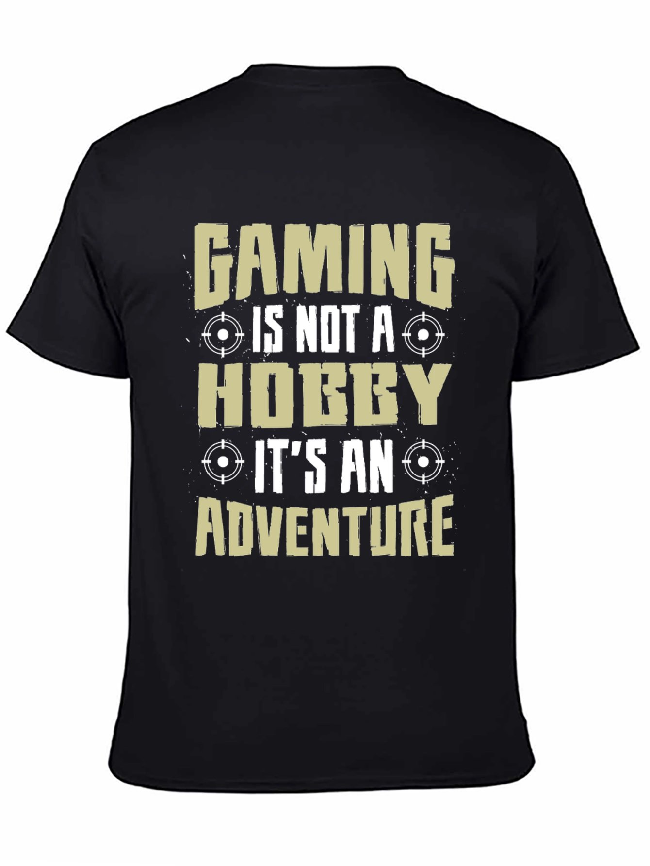 Black Gaming is Not a Hobby Men's Black T-Shirt view 4