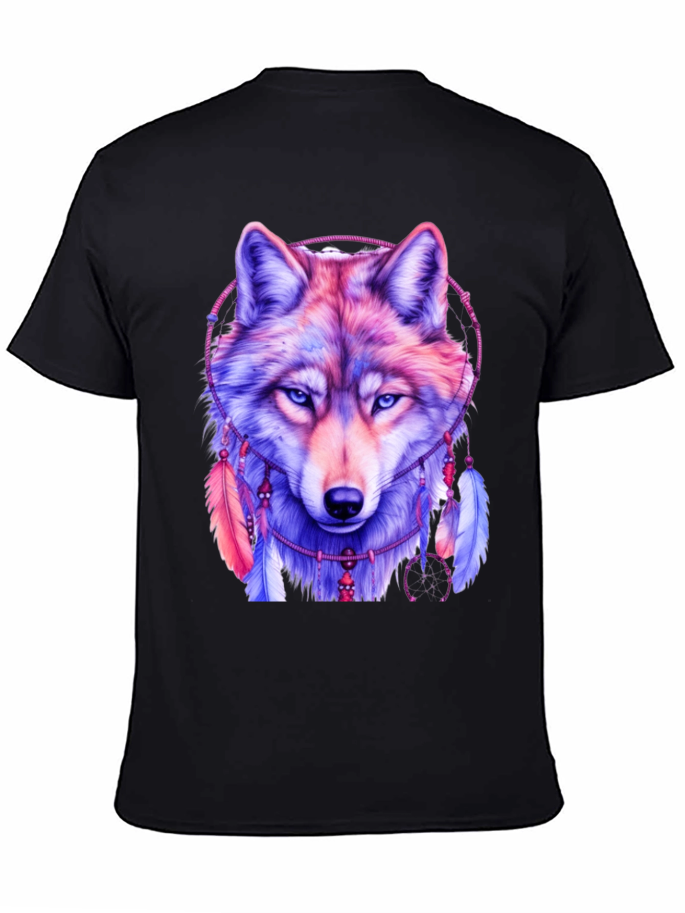 Black Wolf Dreamcatcher Graphic Tee view 4