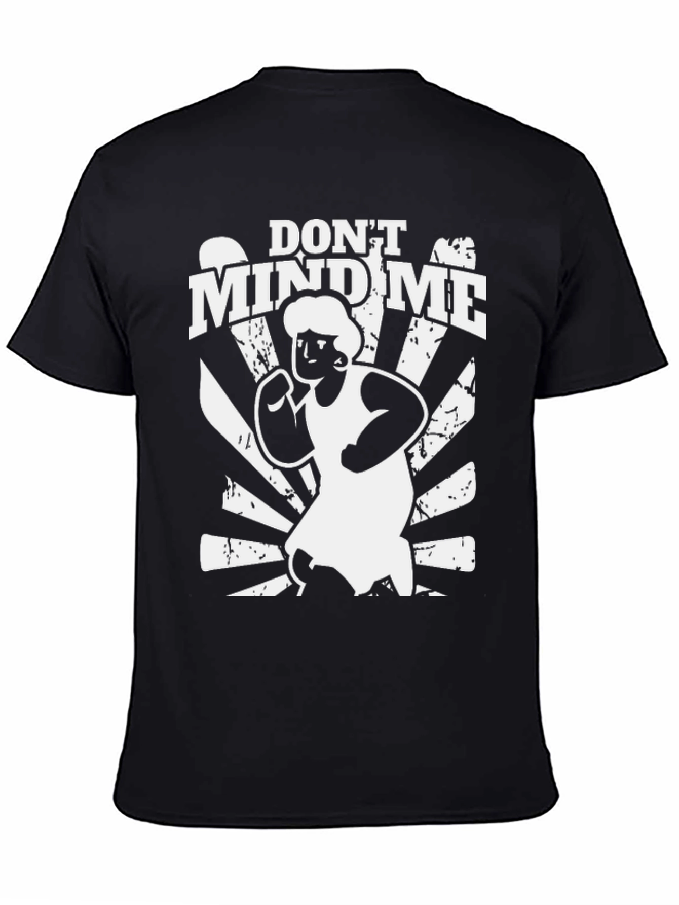 Black Don't Mind Me Funny Graphic Tee view 4