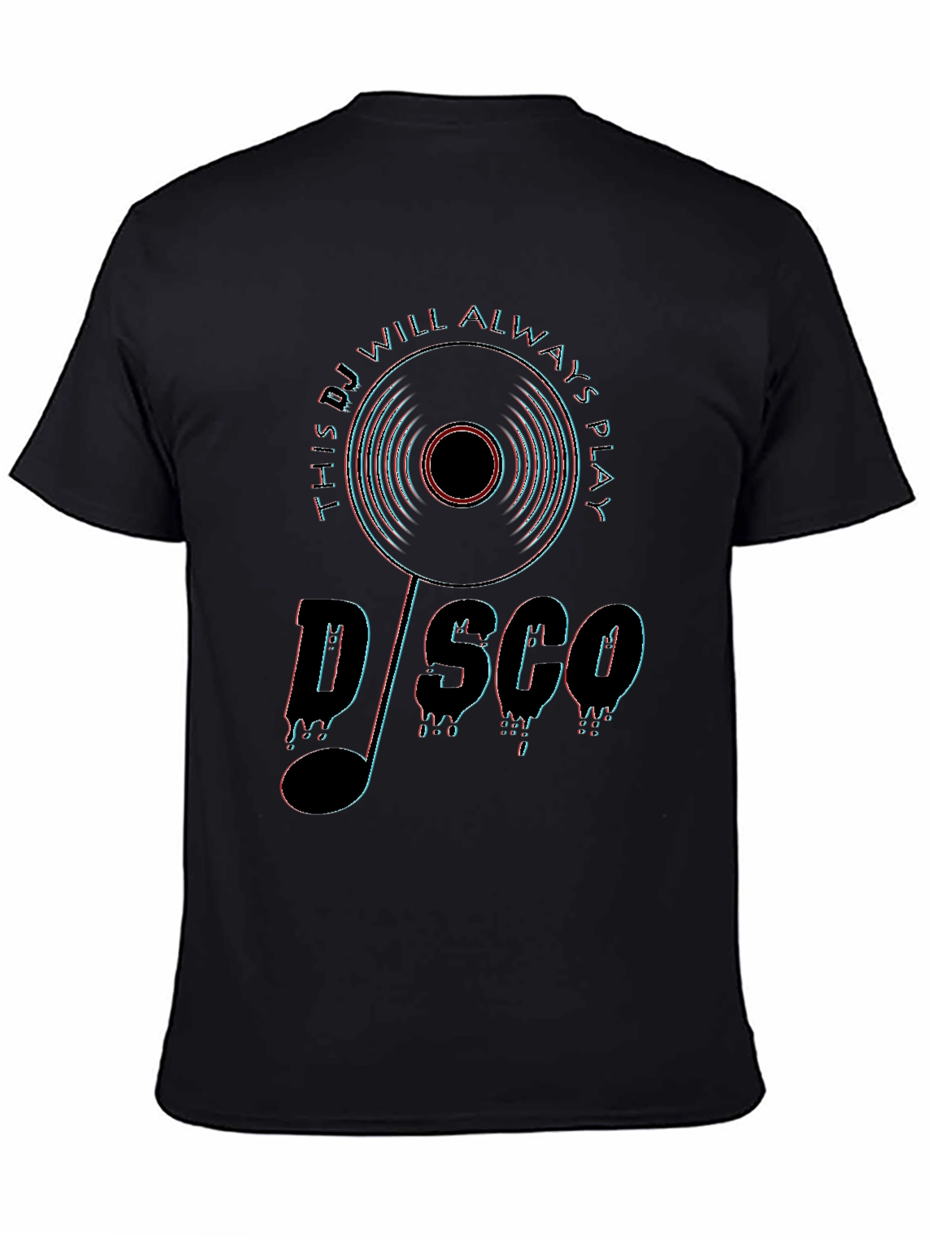 Black Retro Disco DJ T-Shirt view 4