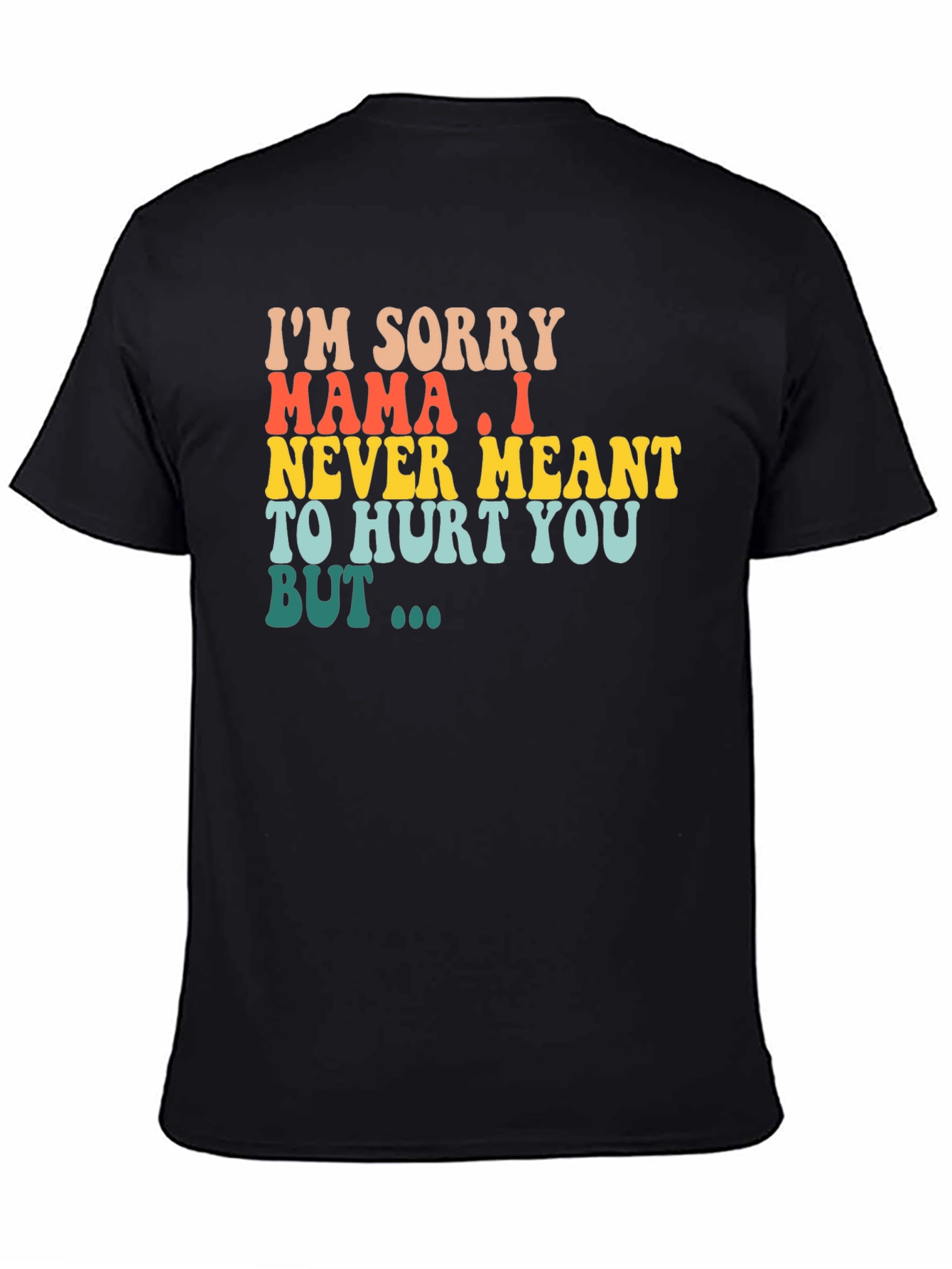 Black Retro Mama Apology Graphic Tee view 4