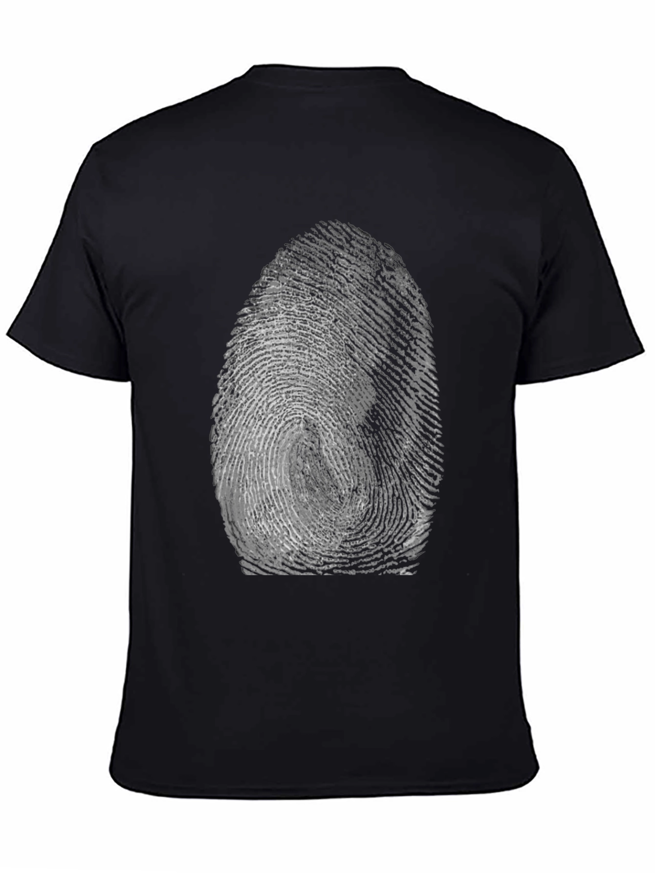 Black Fingerprint Graphic Tee - Unique Design view 4