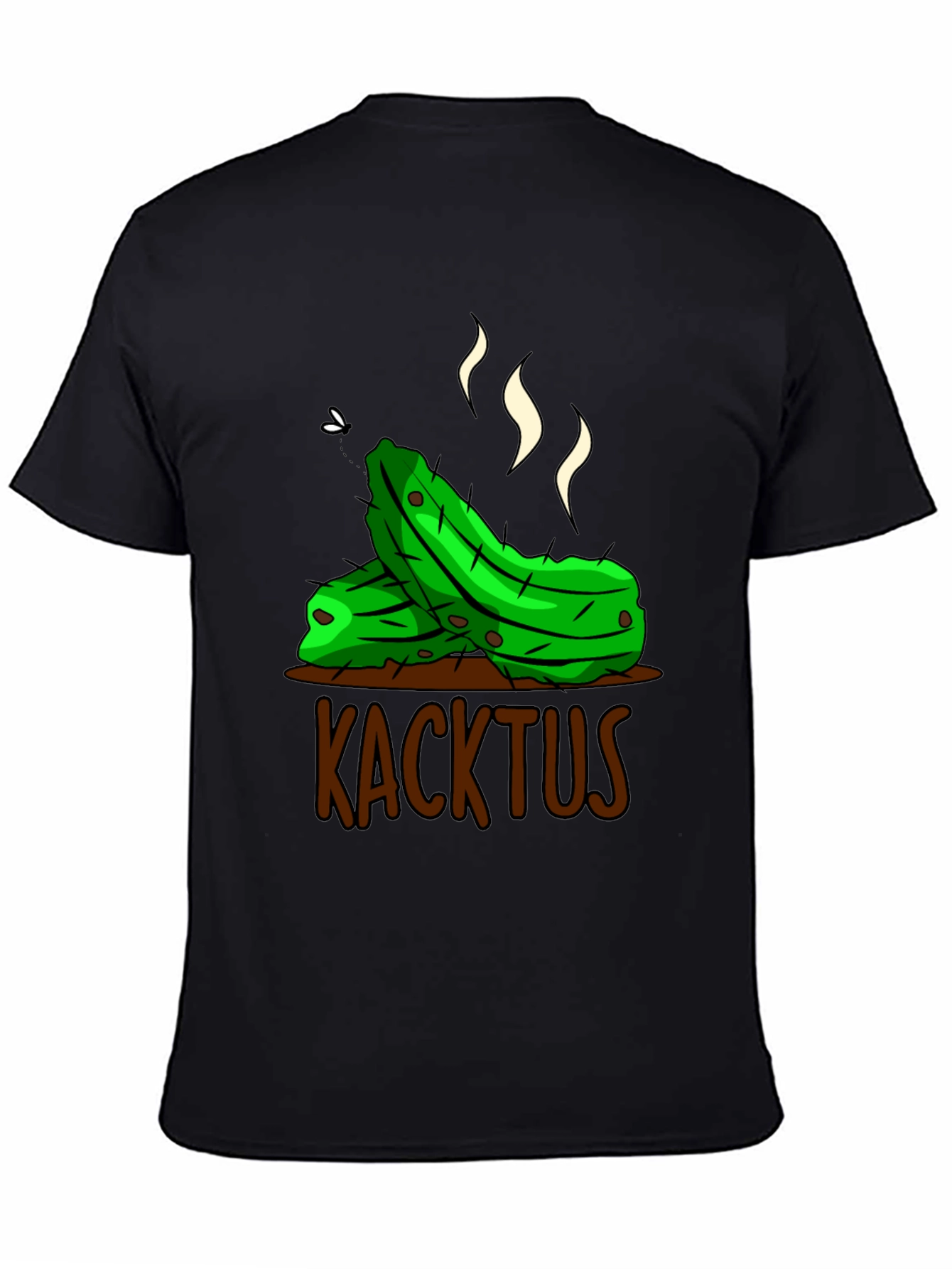 Black Humorous 'Kacktus' Graphic T-Shirt - Unique Novelty Tee view 4