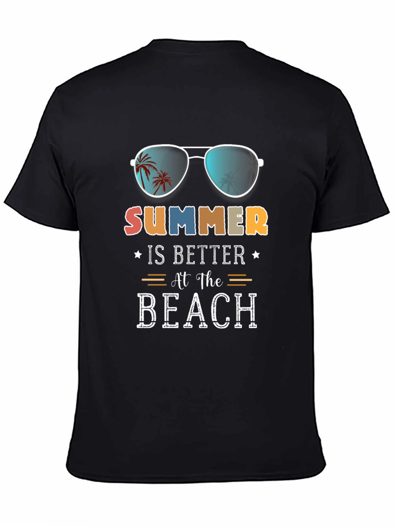 Black Summer is Better at the Beach T-Shirt view 4