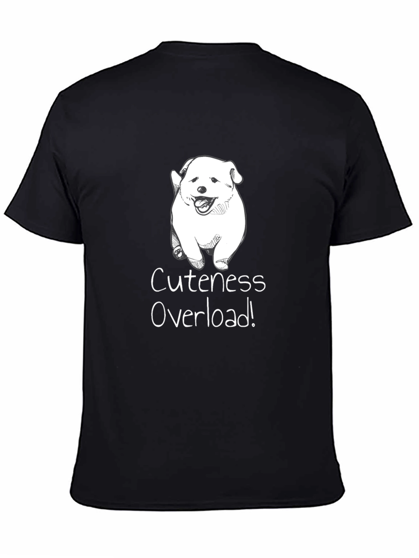 Black Cuteness Overload T-Shirt view 4