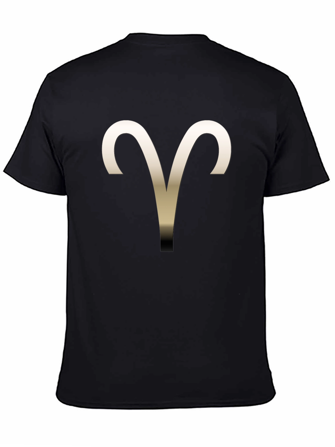 Black Aries Zodiac Sign Graphic Tee view 4