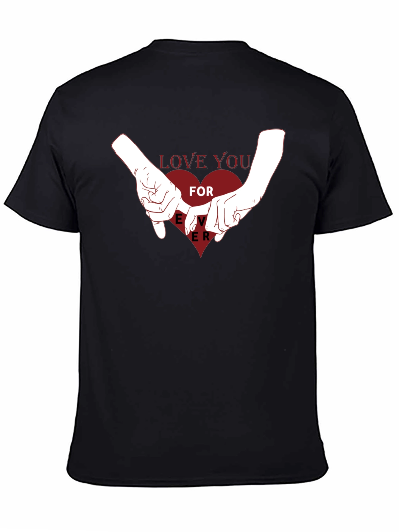 Black Love You Forever Graphic Tee - Black view 4