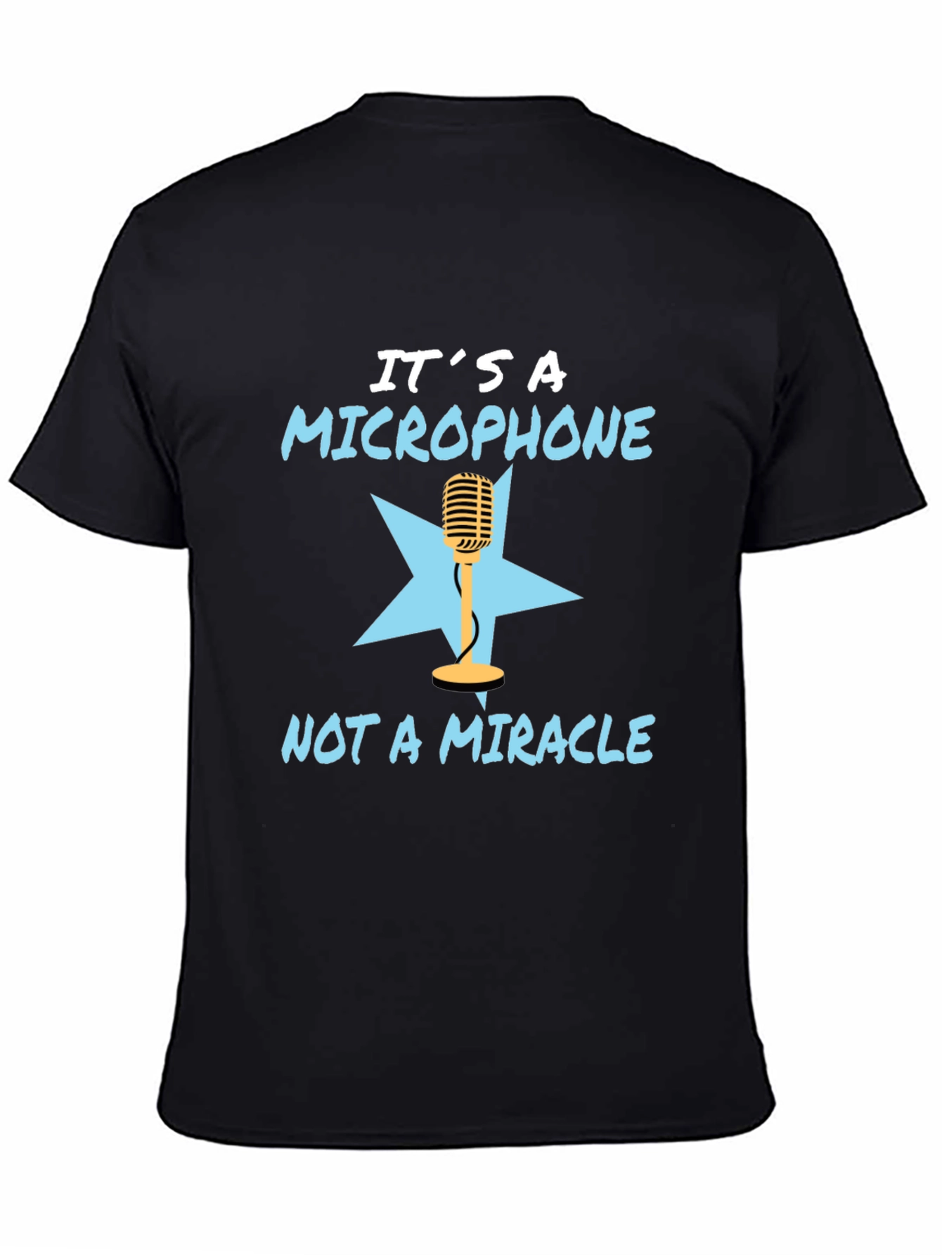 Black It's a Microphone T-Shirt - Funny Musician Tee view 4