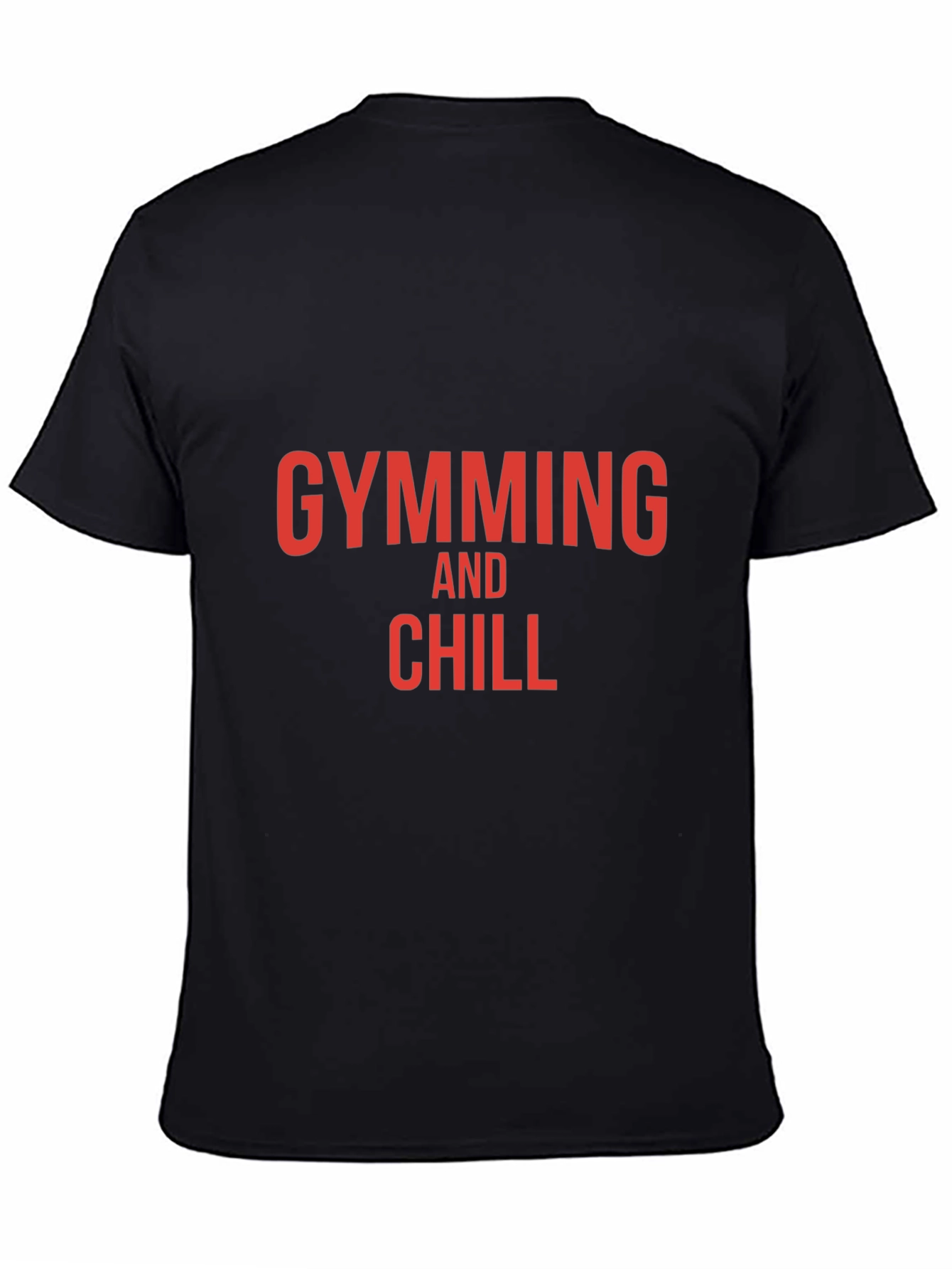 Black Gymming and Chill Graphic Tee - Black view 4