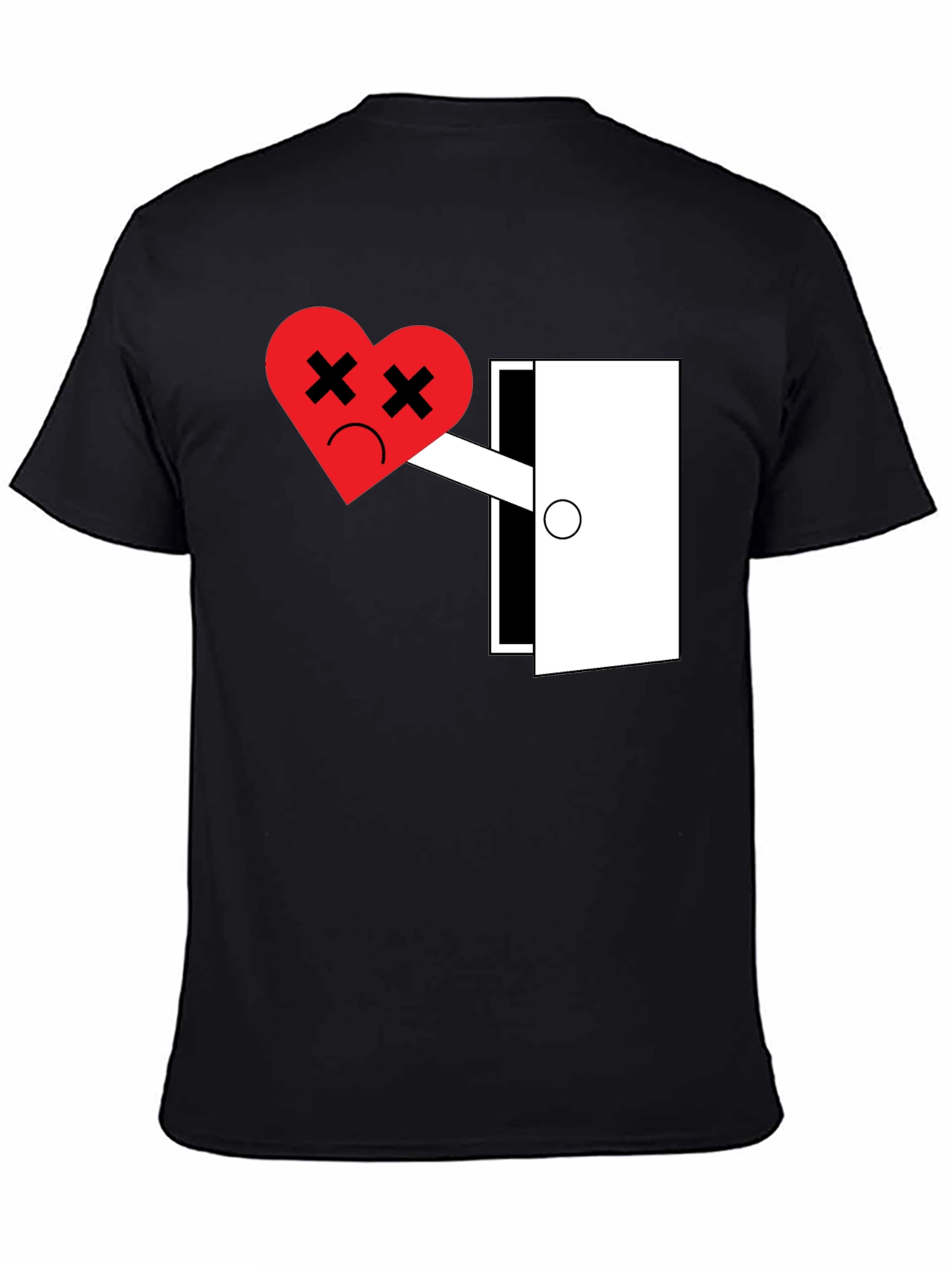 Black Heartbreak Tee - Funny Graphic T-Shirt for Men view 4