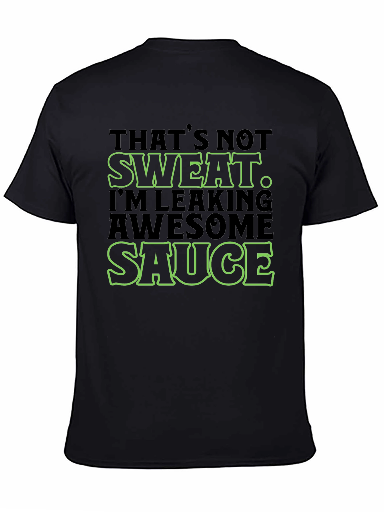 Black Awesome Sauce Men's Graphic Tee - Funny Slogan T-Shirt view 4