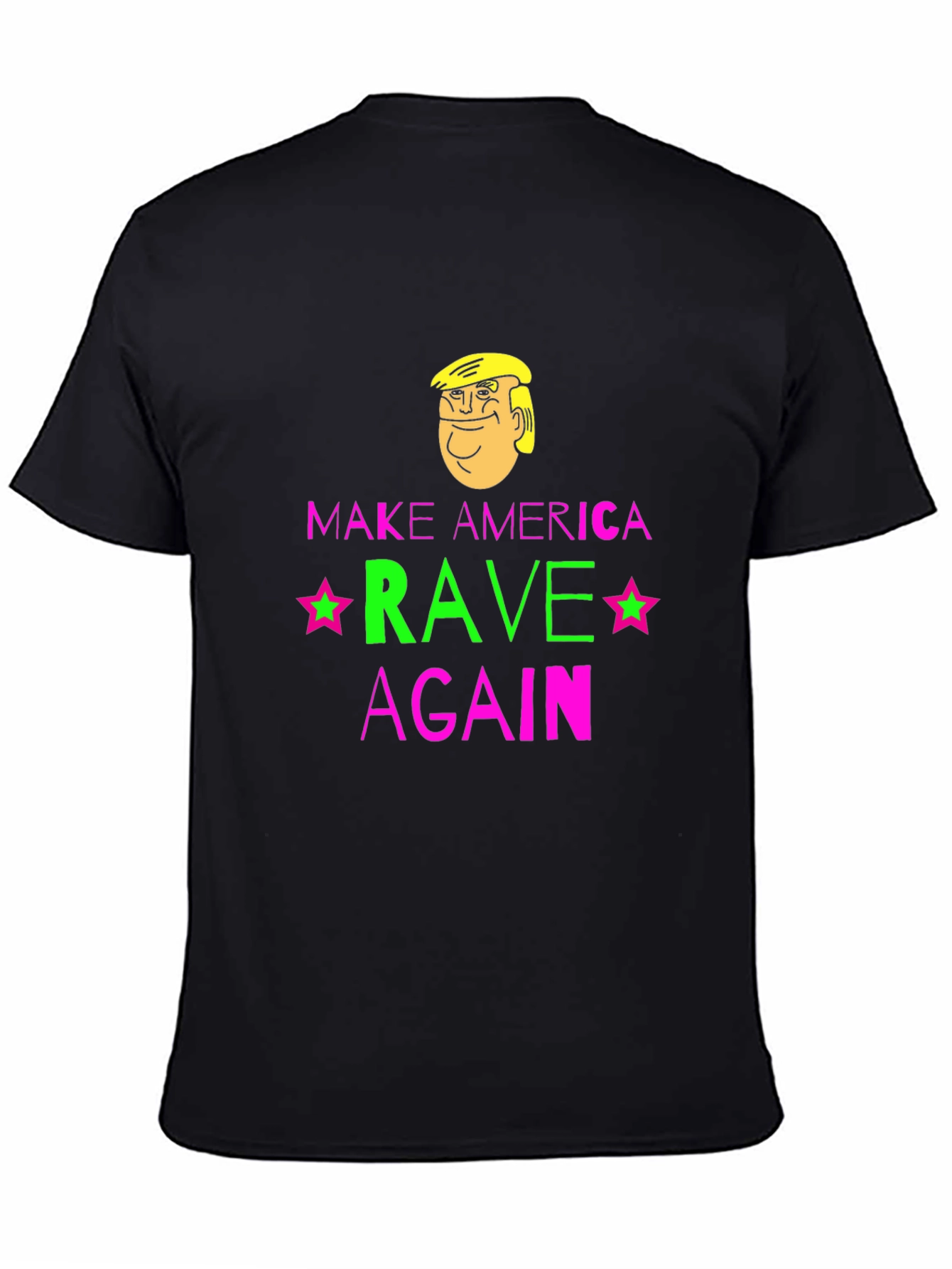 Black Make America Rave Again T-Shirt - Novelty Graphic Tee view 4