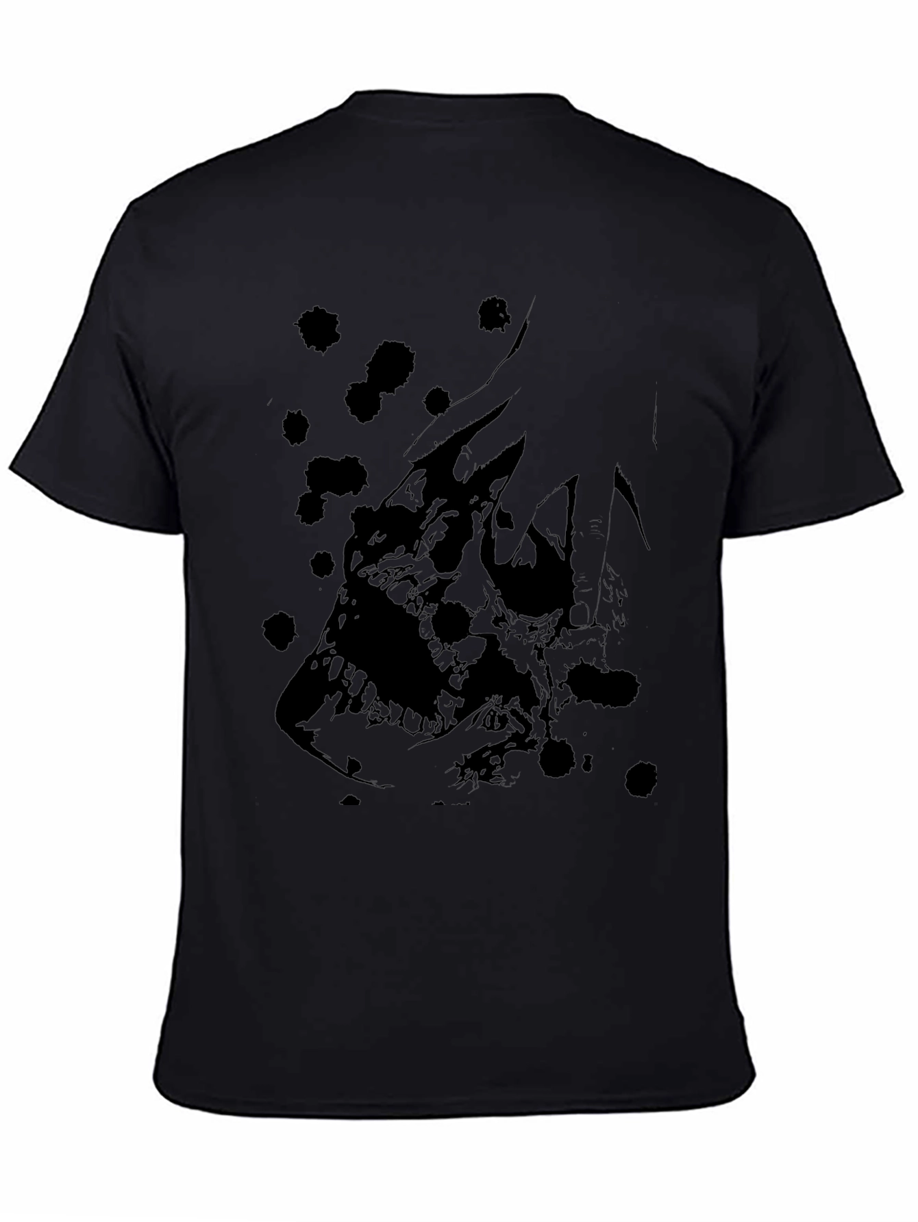 Black Skull Graphic Black T-Shirt - Edgy Design view 4
