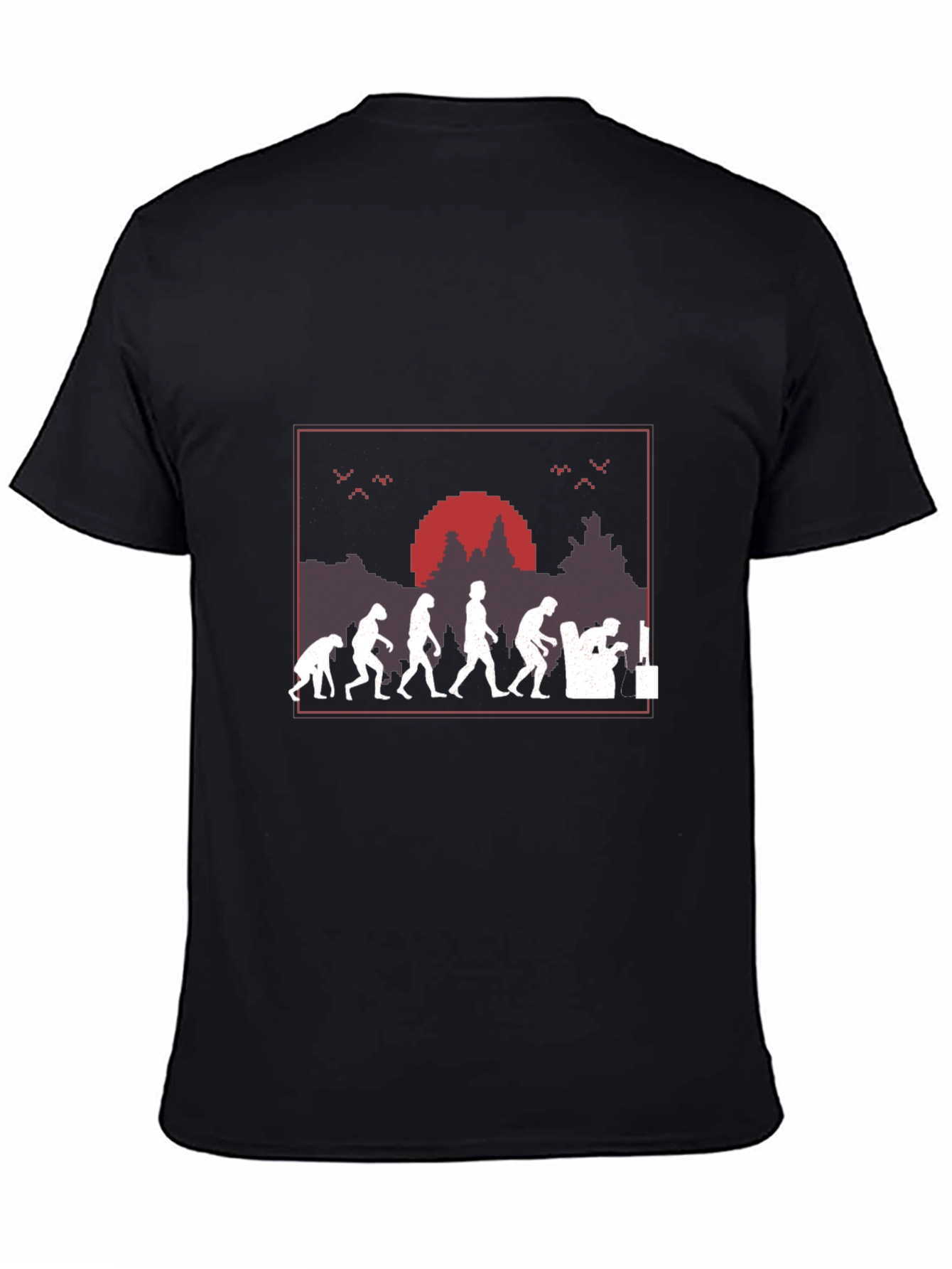 Black Evolution of Gamer Graphic T-Shirt view 4