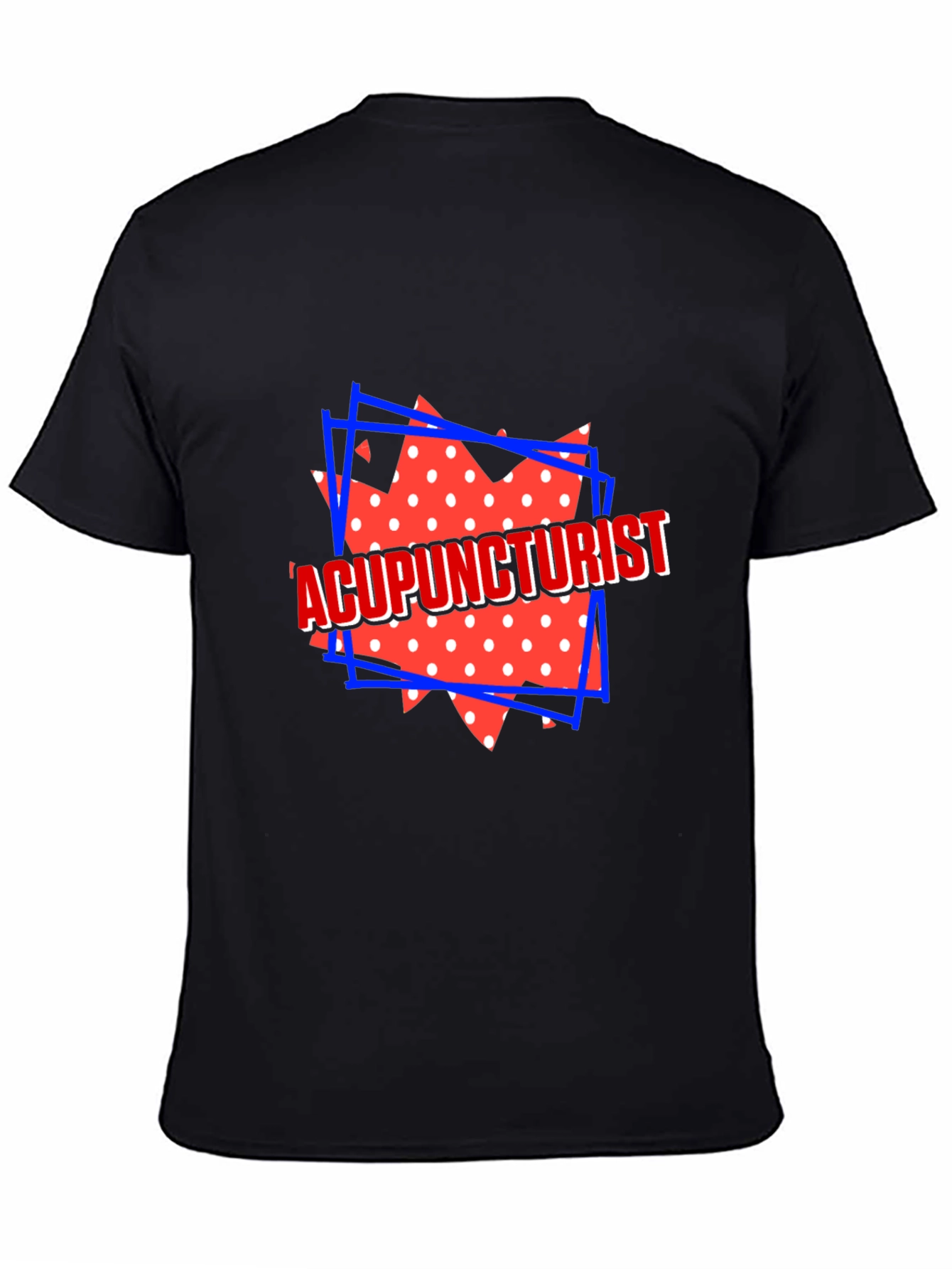 Black Acupuncturist Graphic Tee - Novelty Design Shirt view 4