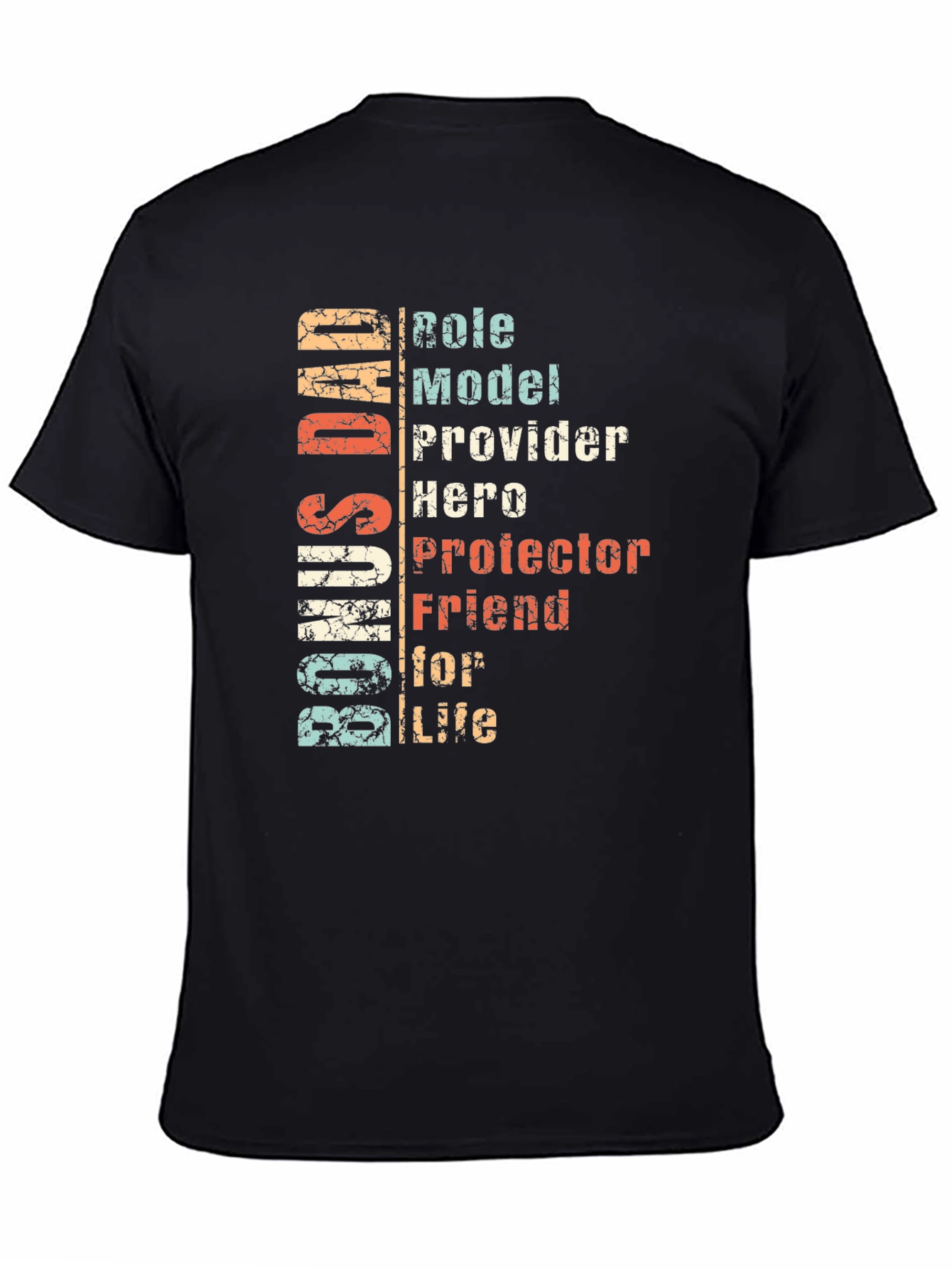 Black Husband Dad Role Model Hero T-Shirt view 4