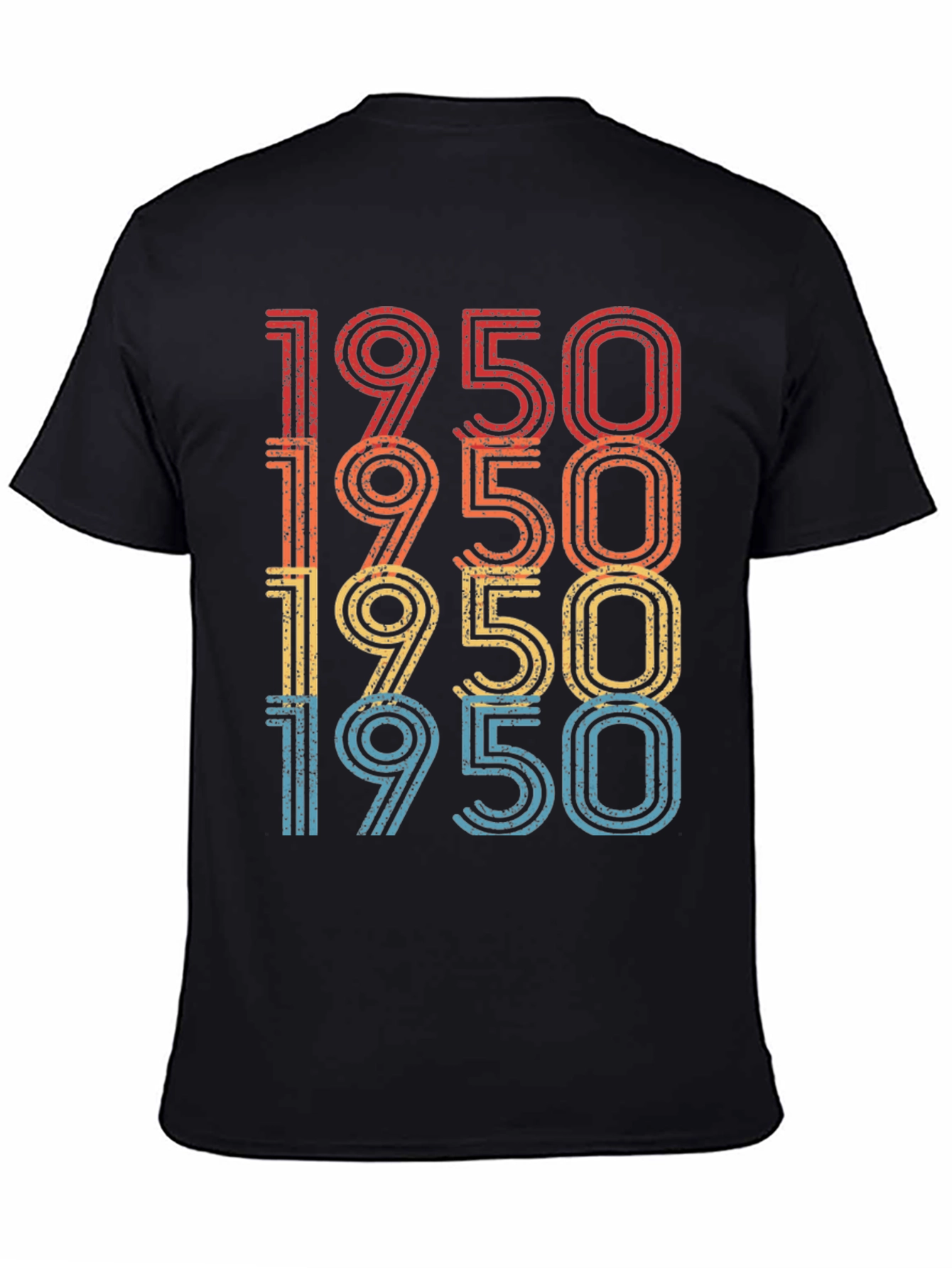 Black Vintage 1950 T-Shirt - Retro Style view 4