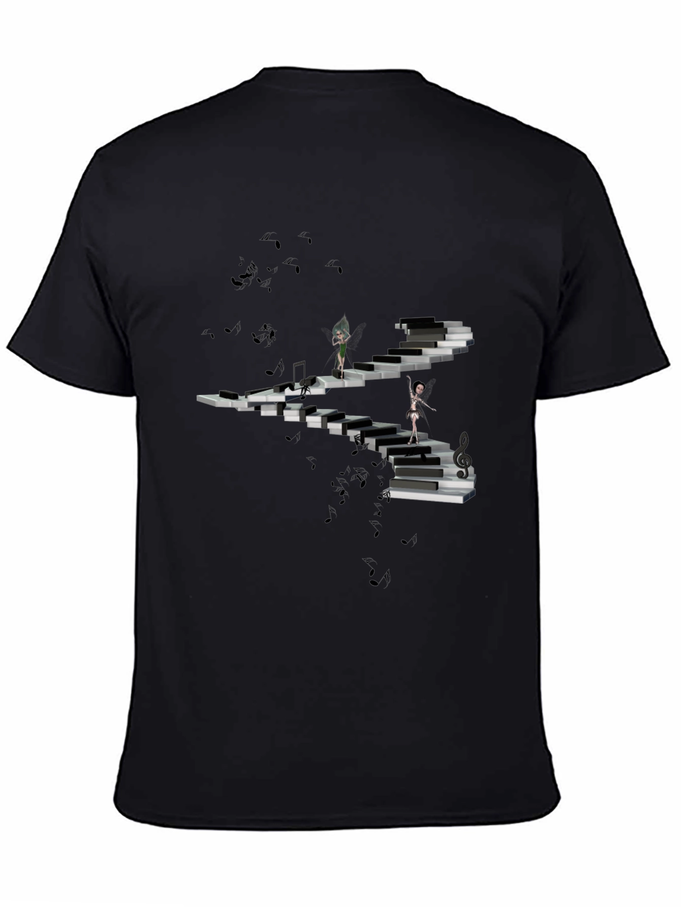 Black Piano Stairway T-Shirt view 4