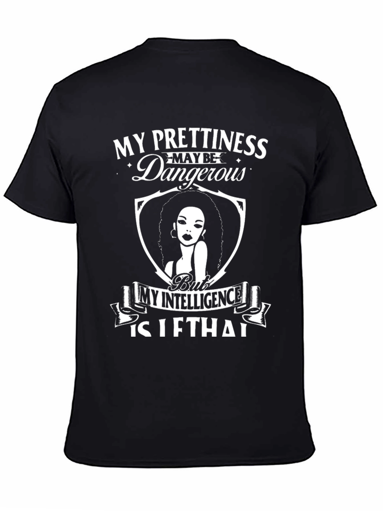 Black My Prettiness May Be Dangerous Graphic Tee view 4
