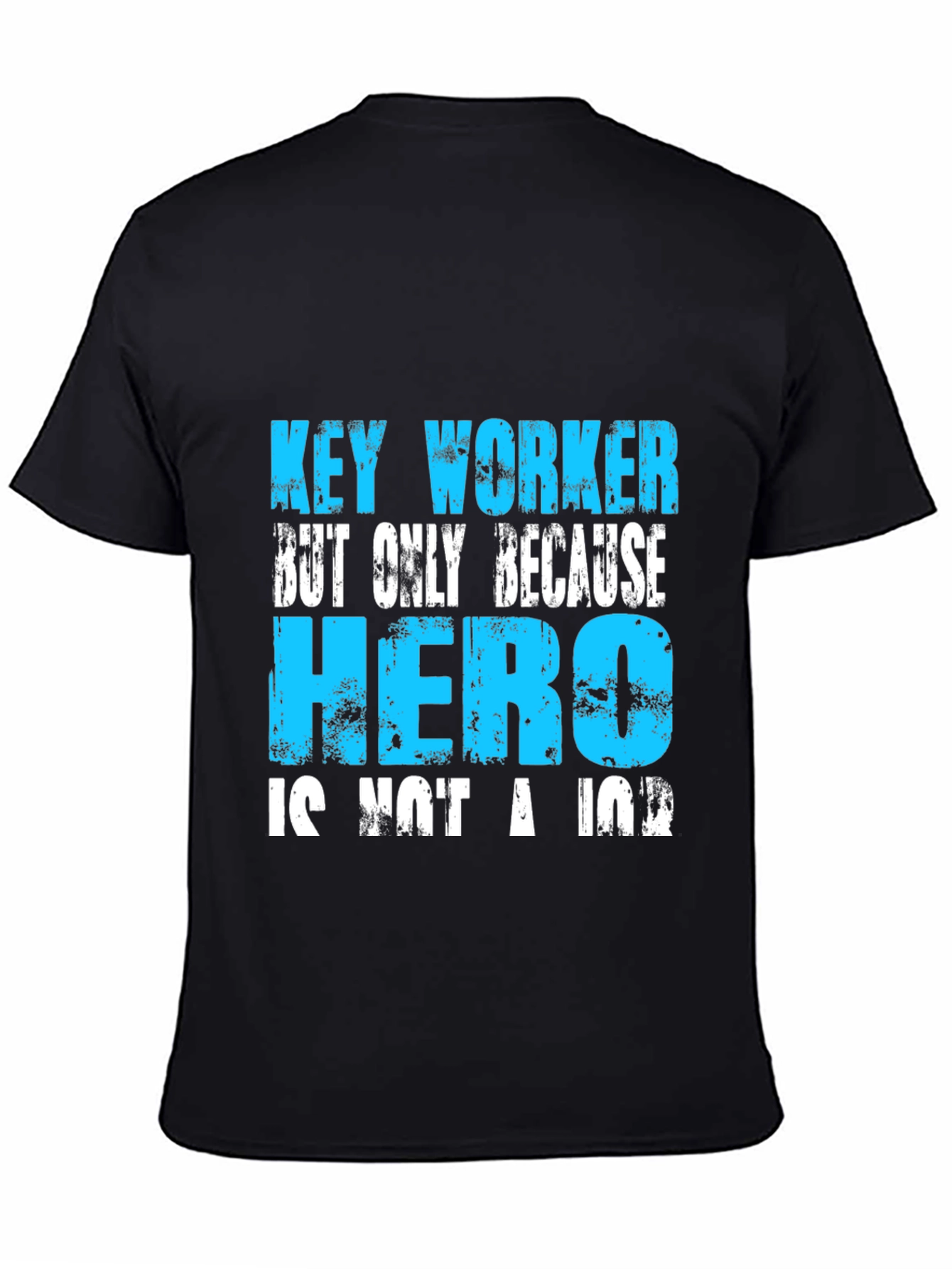 Black Key Worker Hero Graphic Tee - Essential Worker T-Shirt view 4
