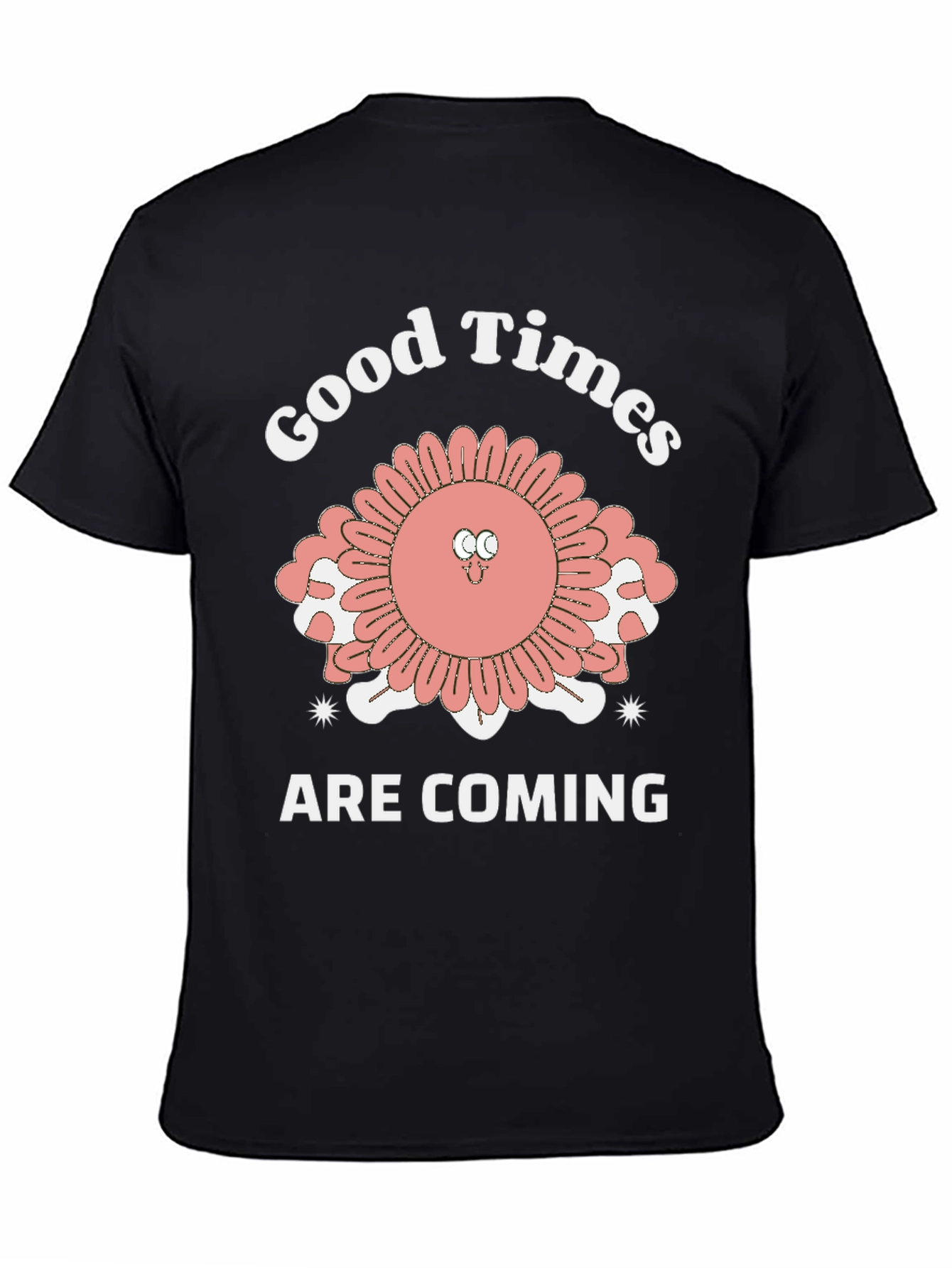 Black Good Times Are Coming T-Shirt - Quirky Retro Style view 4