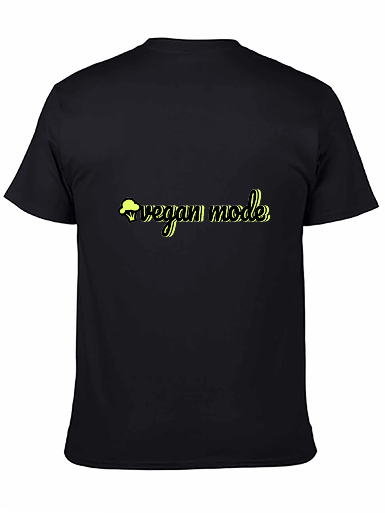 Black Vegan Mode Black T-Shirt view 4