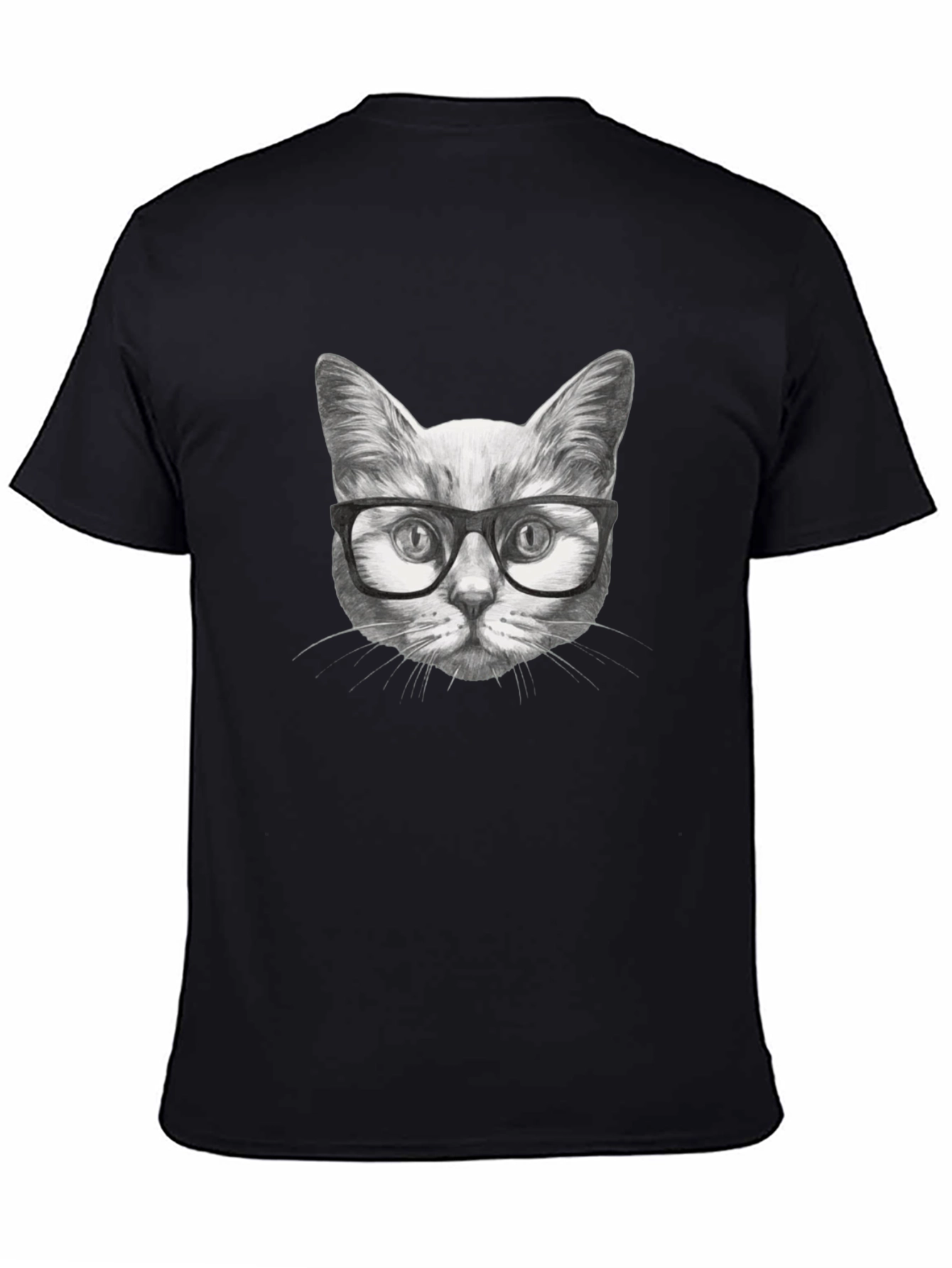 Black Cool Cat T-Shirt - Stylish Graphic Tee view 4