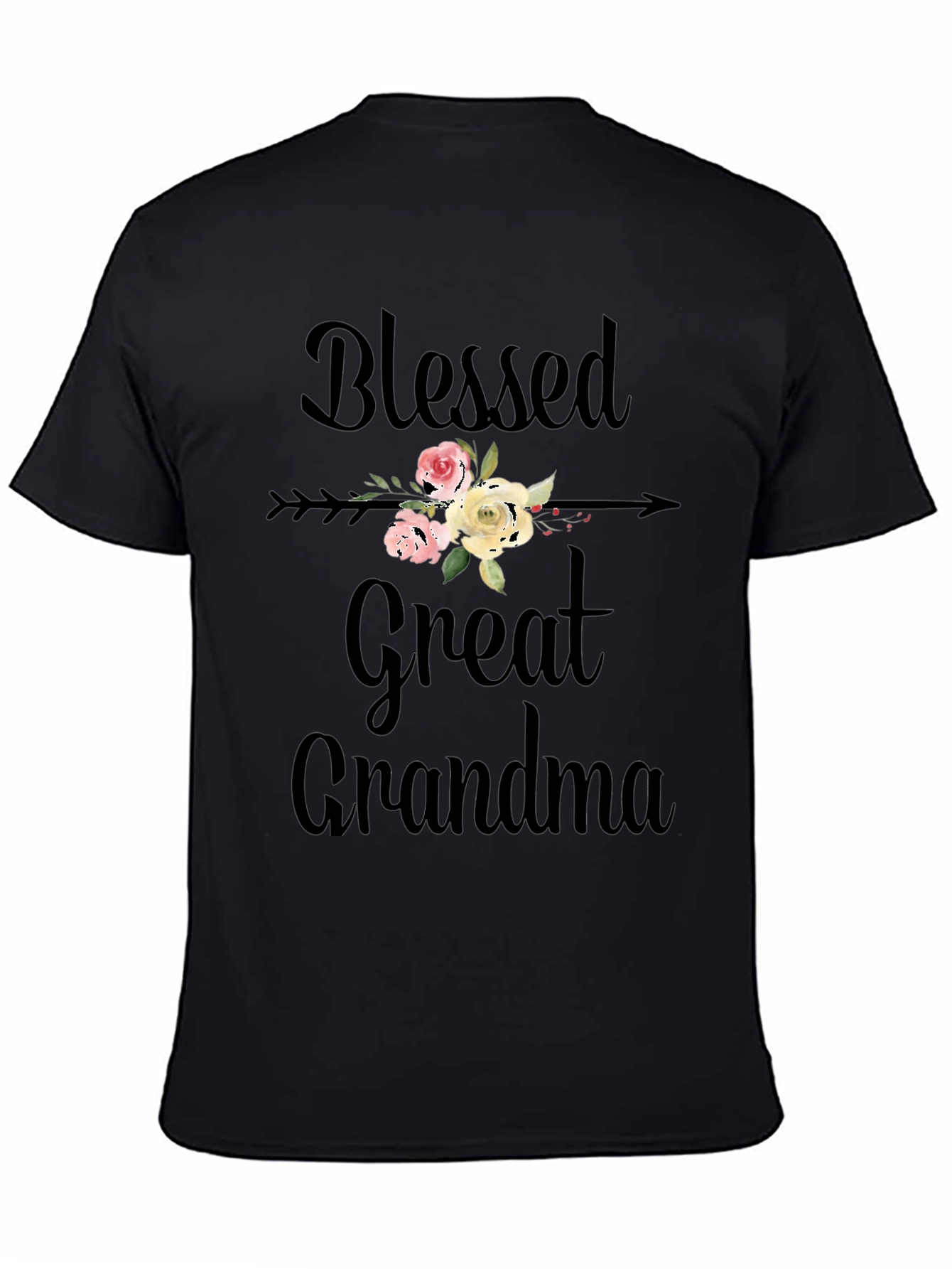 Black Blessed Great Grandma Graphic T-Shirt view 4