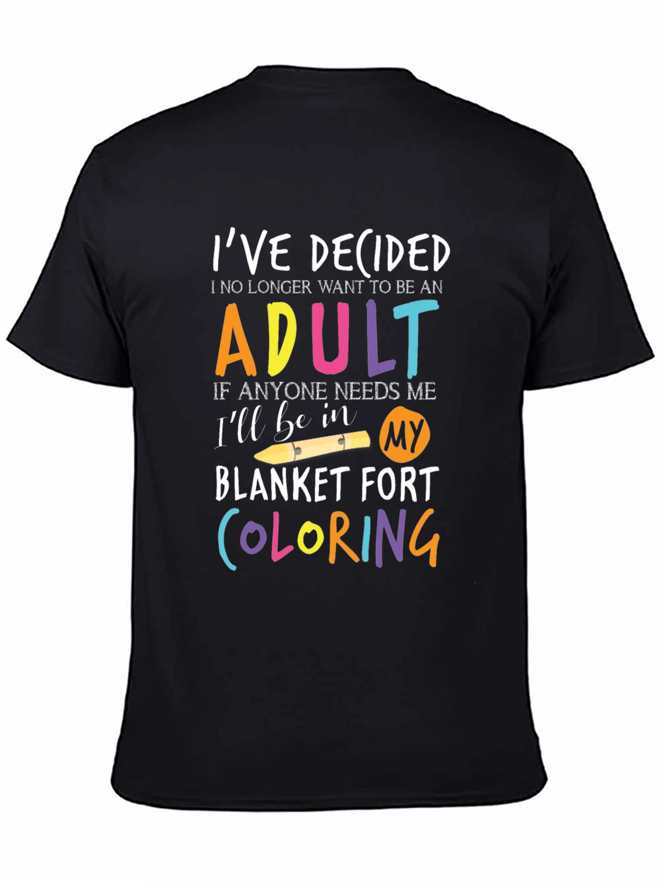 Black Funny Adulting T-Shirt view 4