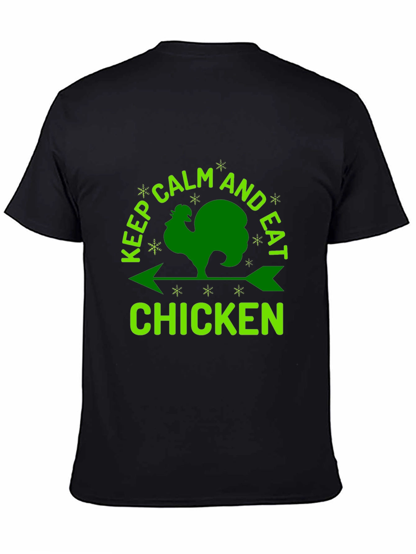 Black Keep Calm & Eat Chicken Graphic Tee view 4