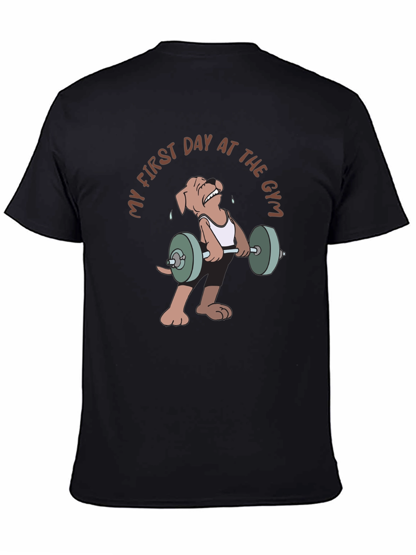 Black Dog's First Day at The Gym T-Shirt view 4