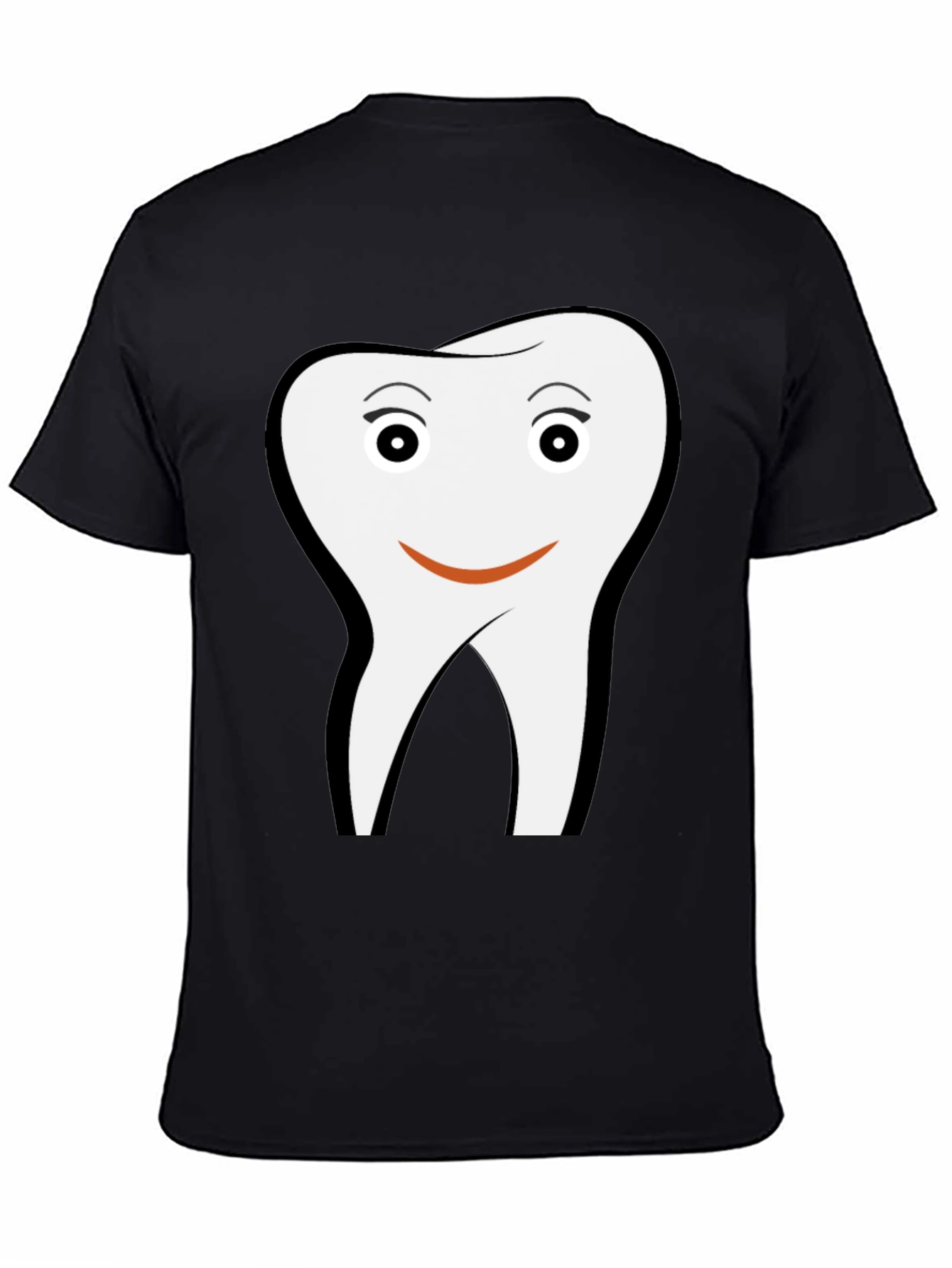 Black Funny Tooth Graphic Black T-Shirt view 4