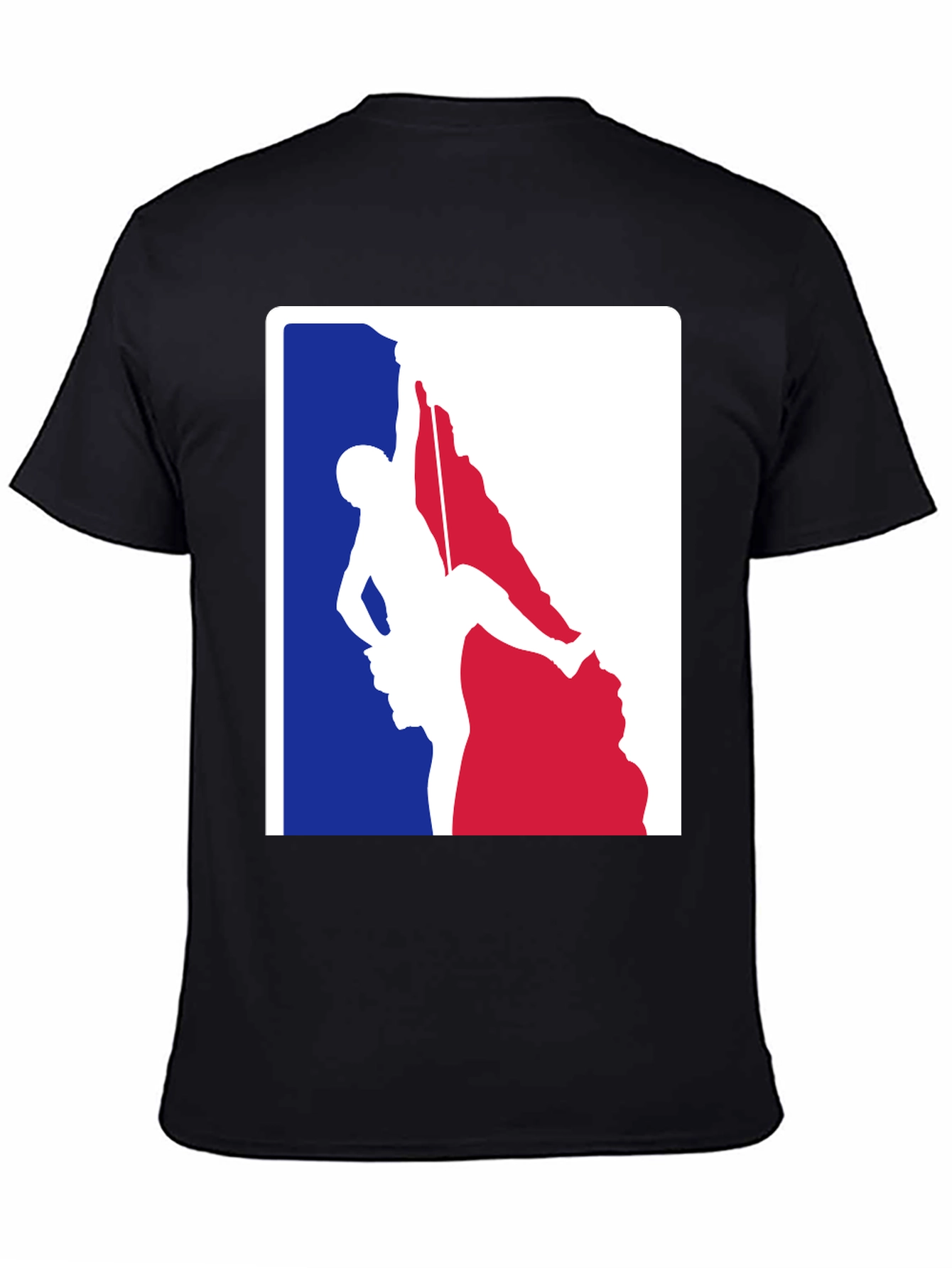 Black Climbing Graphic T-Shirt - Black Cotton Blend view 4