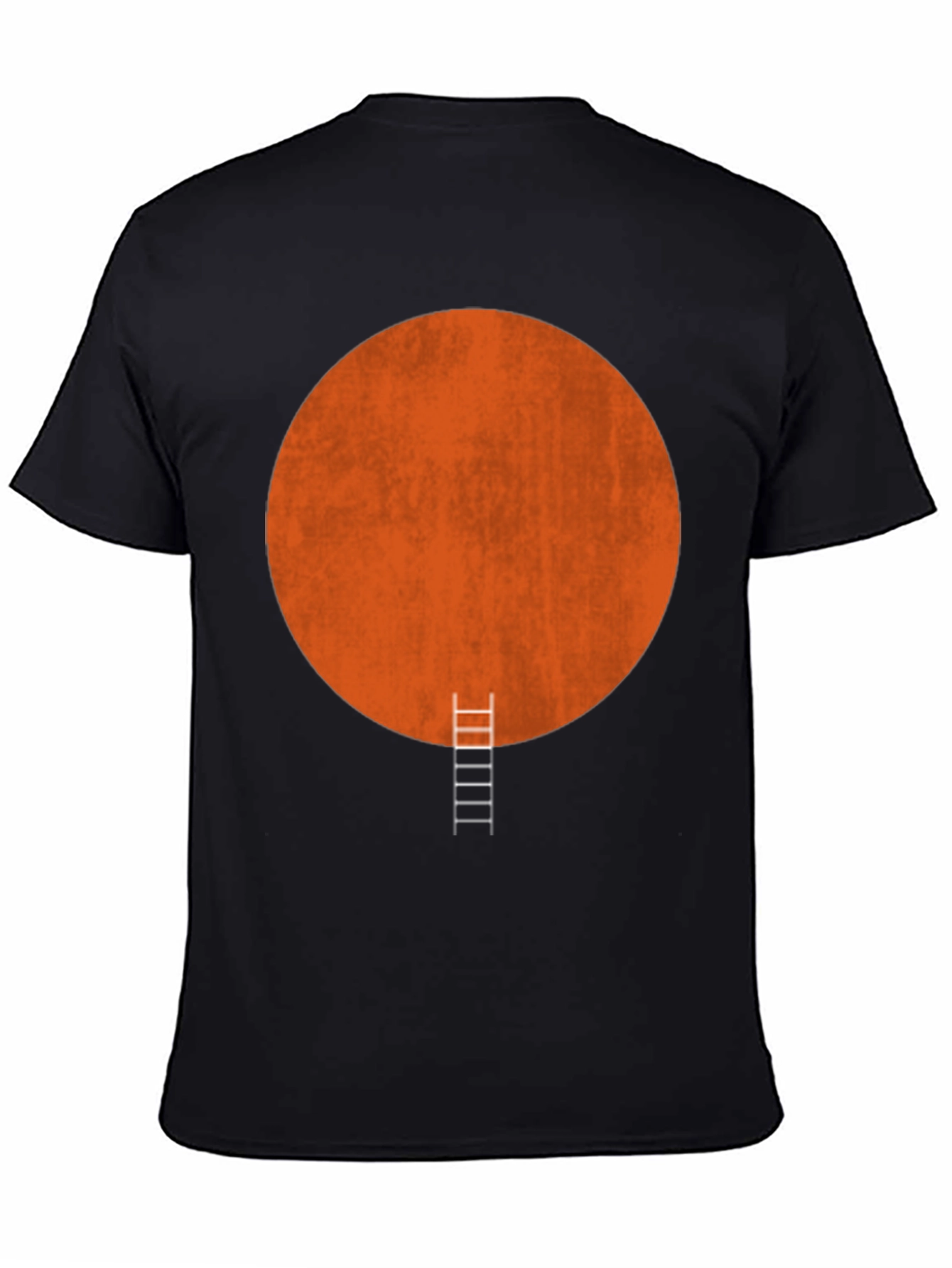 Black Graphic Tee: Ladder to Orange Circle view 4