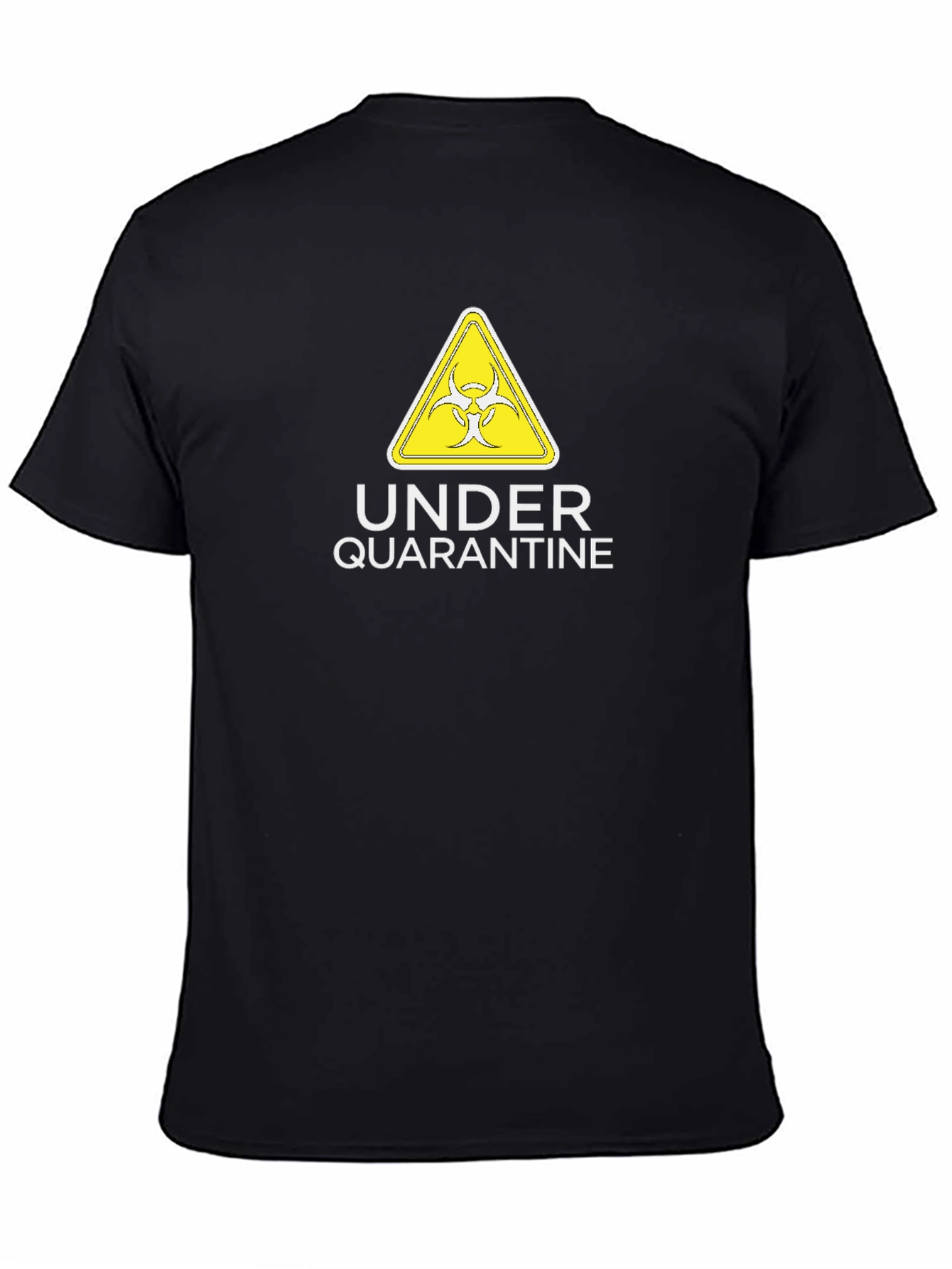 Black Under Quarantine T-Shirt Biohazard Graphic Tee view 4