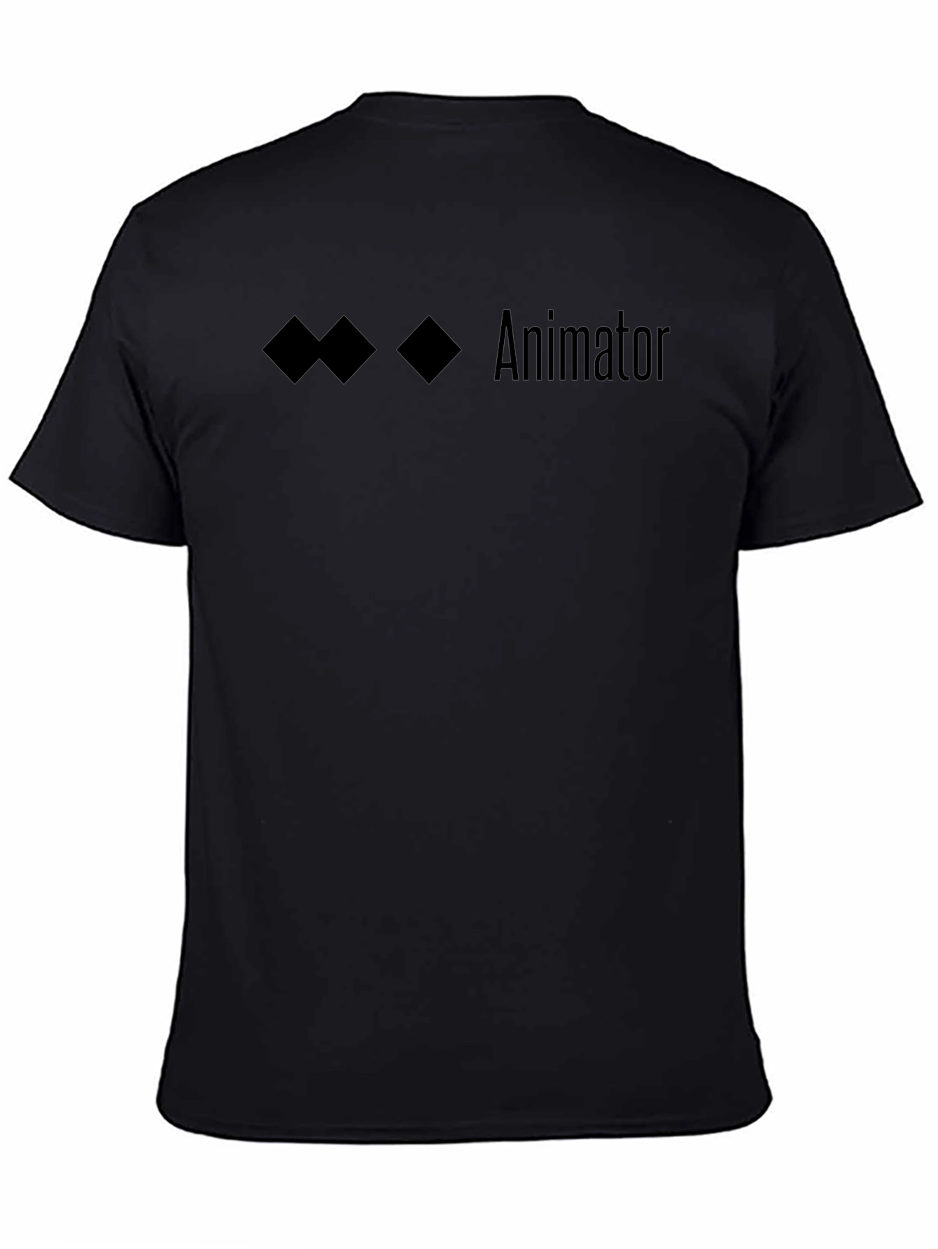 Black Animator Graphic Tee - Diamond Design Black T-Shirt view 4