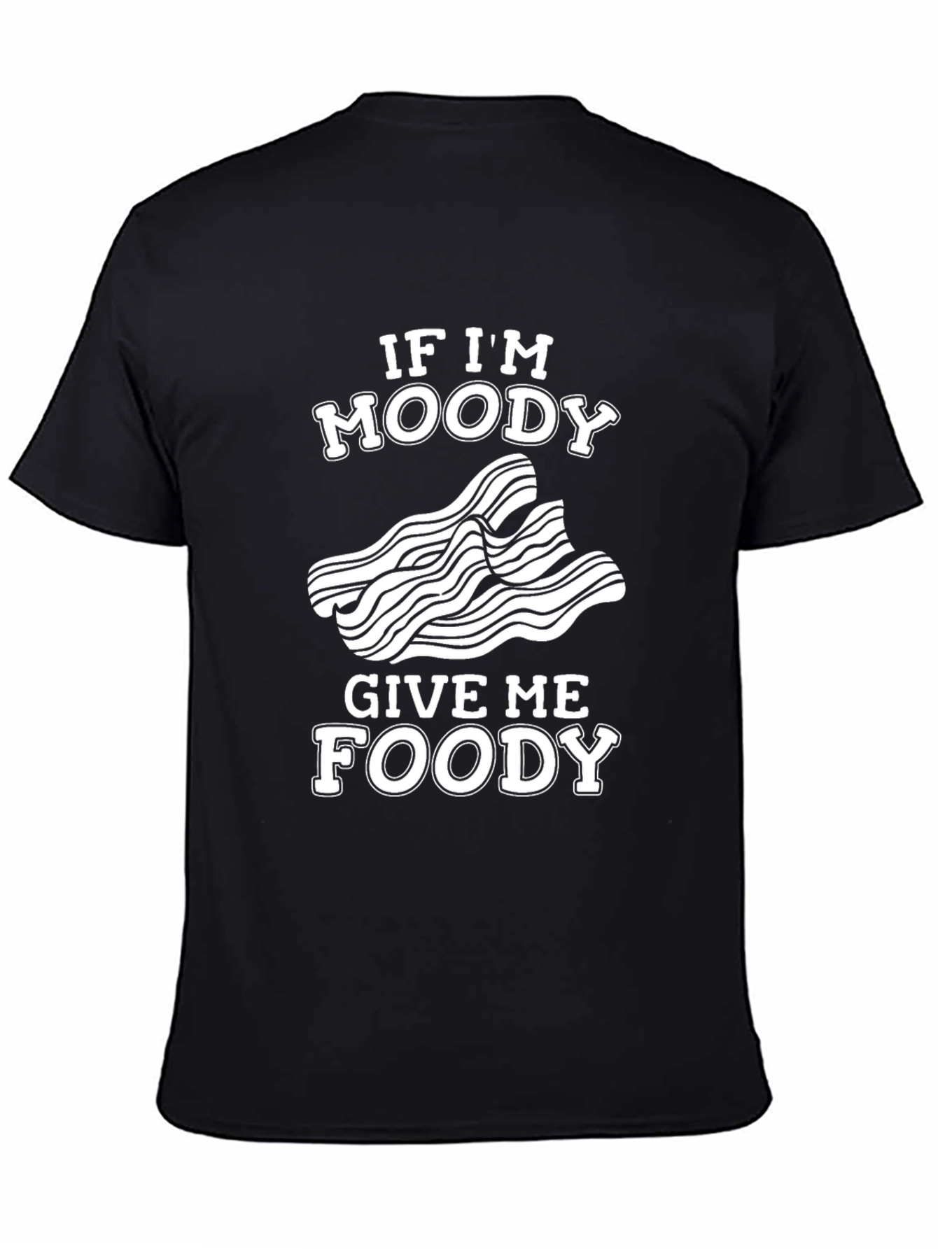 Black Moody Foodie Graphic T-Shirt - Funny Food Lover Tee view 4