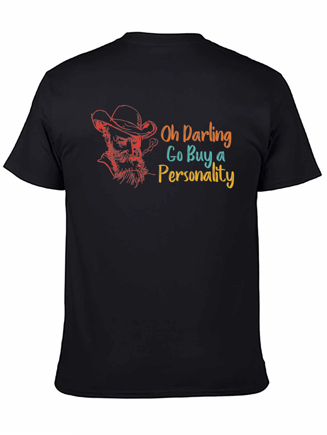 Black Oh Darling Buy A Personality Graphic T-Shirt view 4