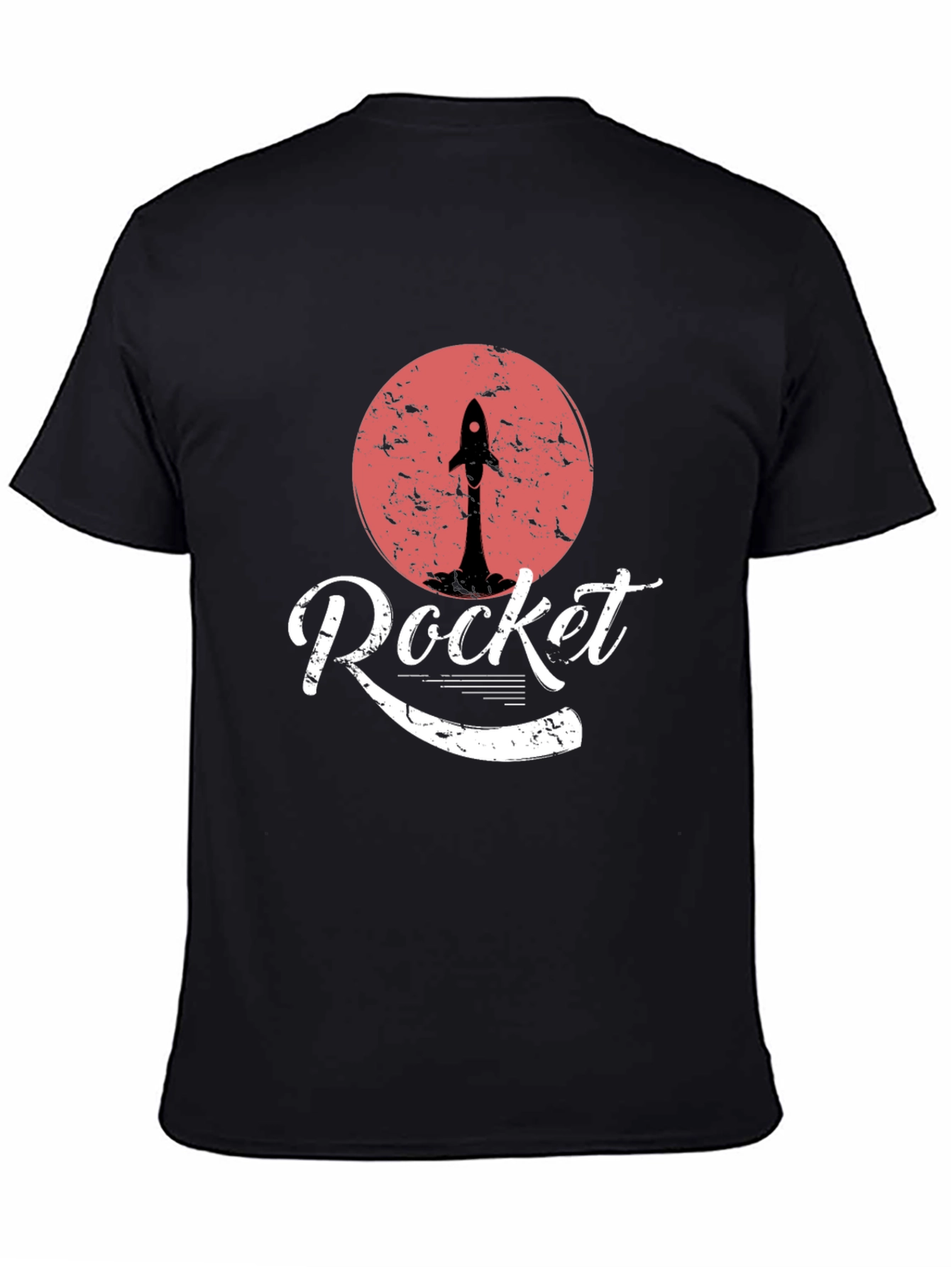 Black Retro Rocket T-Shirt - Blast Off in Style! view 4