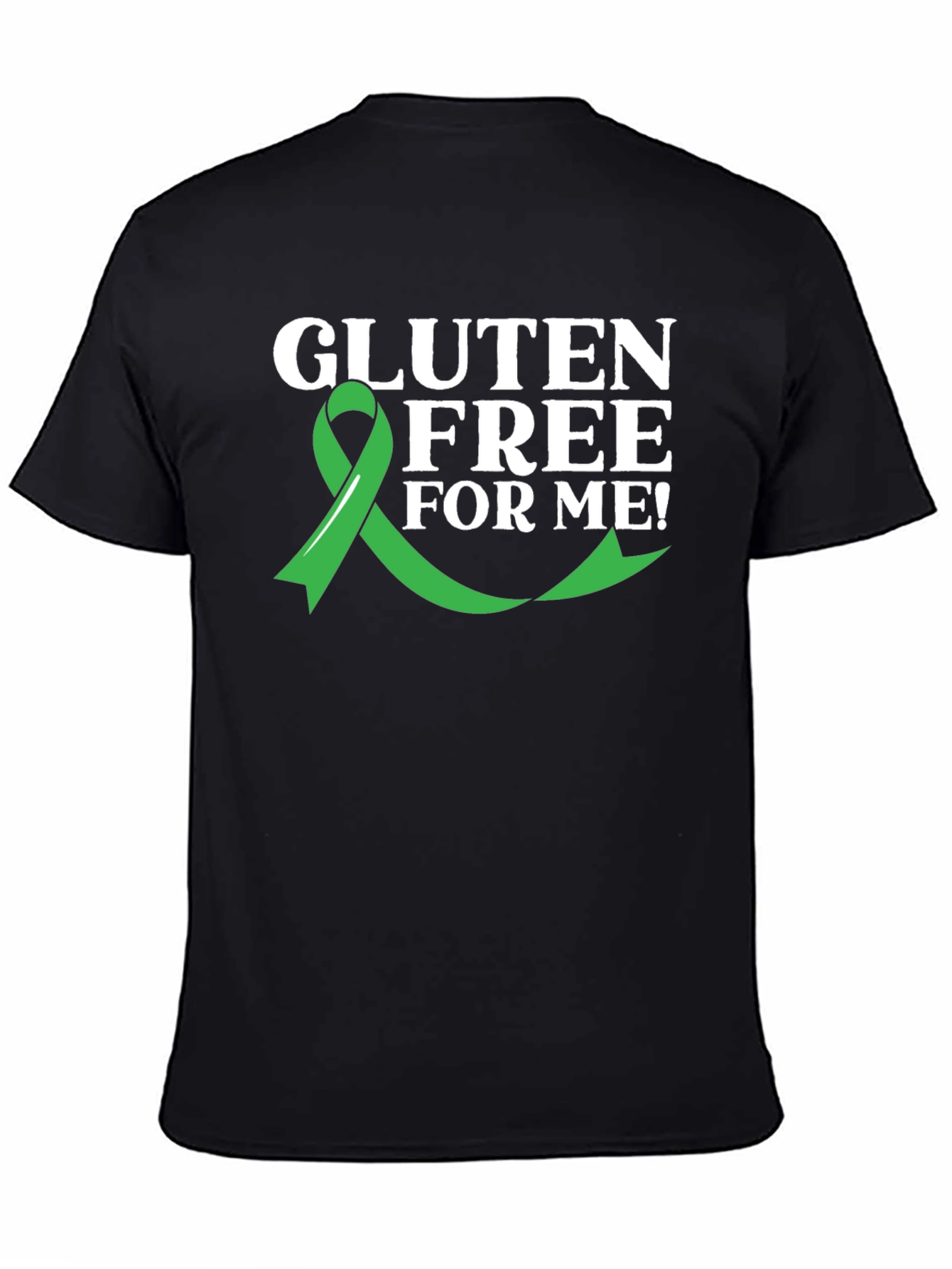 Black Gluten Free Awareness Ribbon T-Shirt view 4