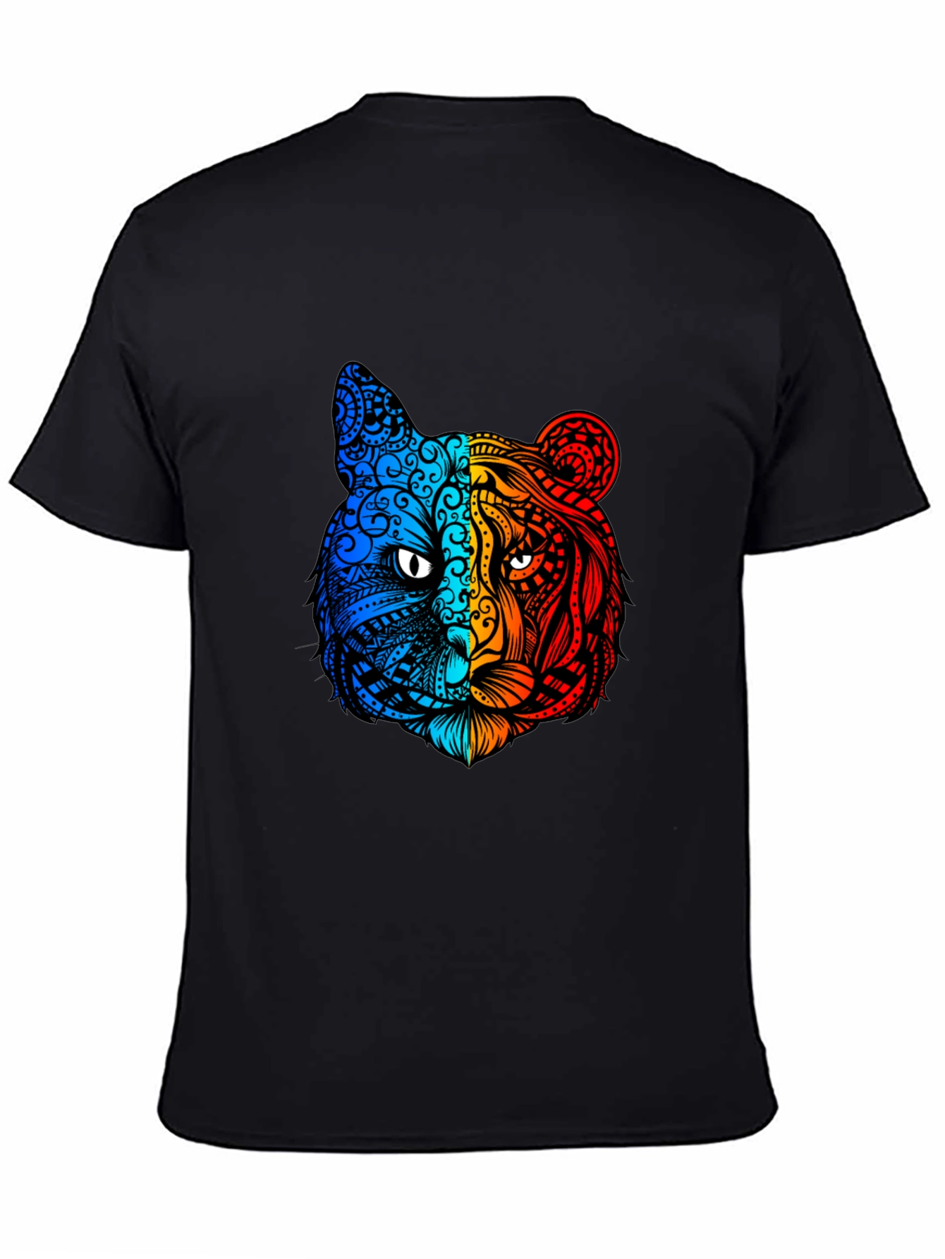 Black Vibrant Tiger Graphic Tee - Unique Animal Design view 4