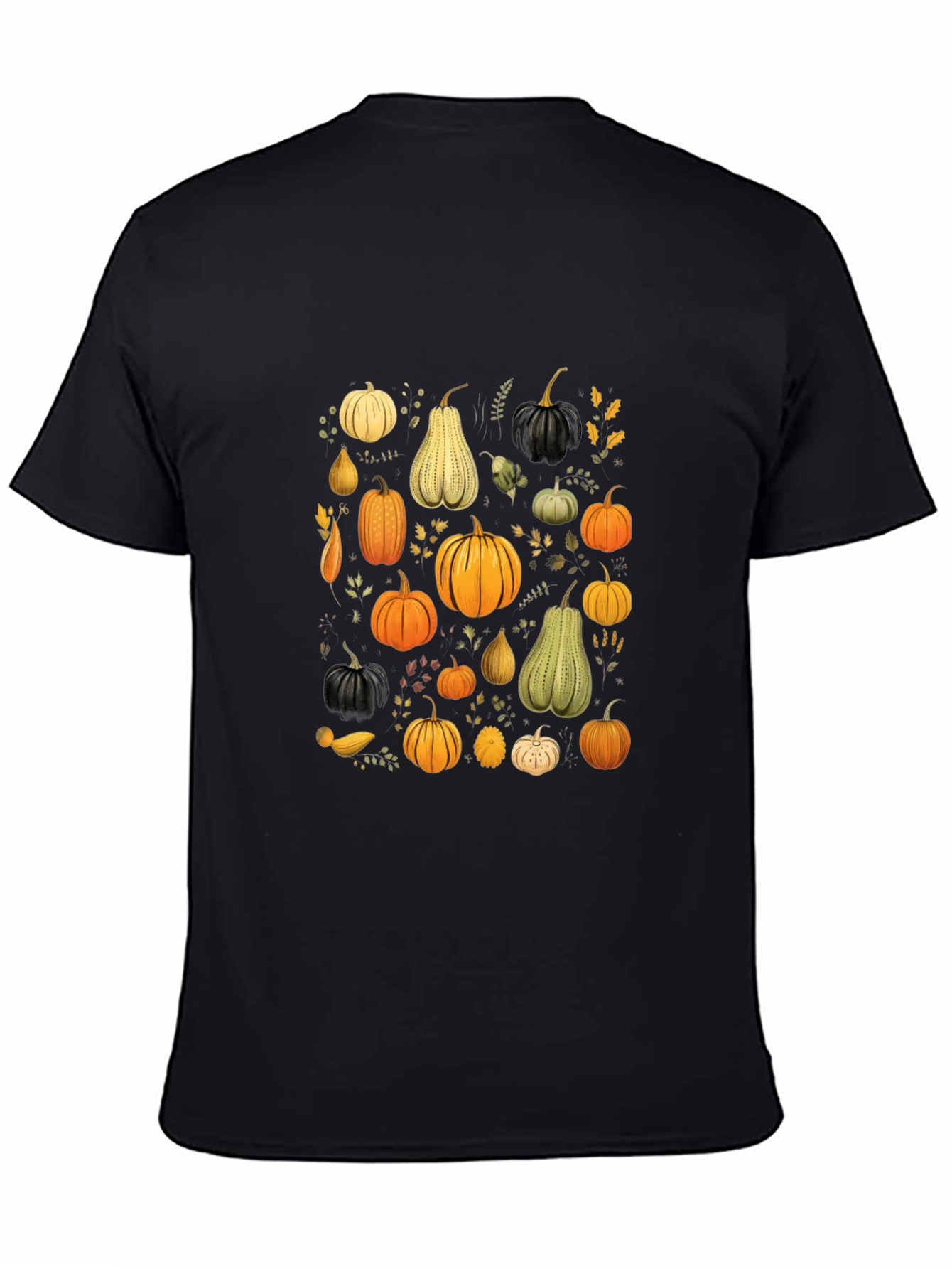 Black Pumpkin Patch Graphic Tee - Stylish Fall Apparel view 4