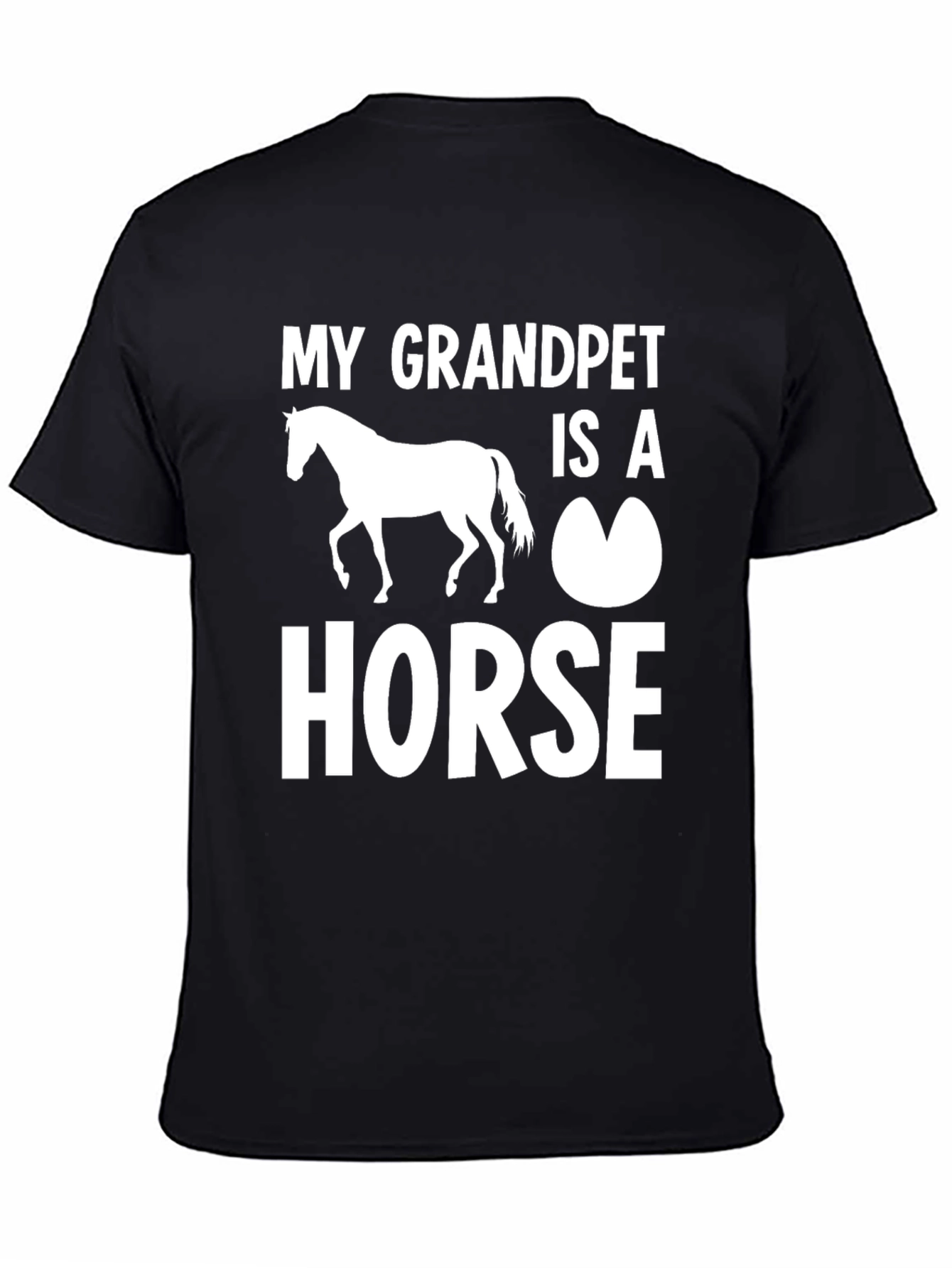 Black My Grandpet is a Horse Graphic T-Shirt view 4