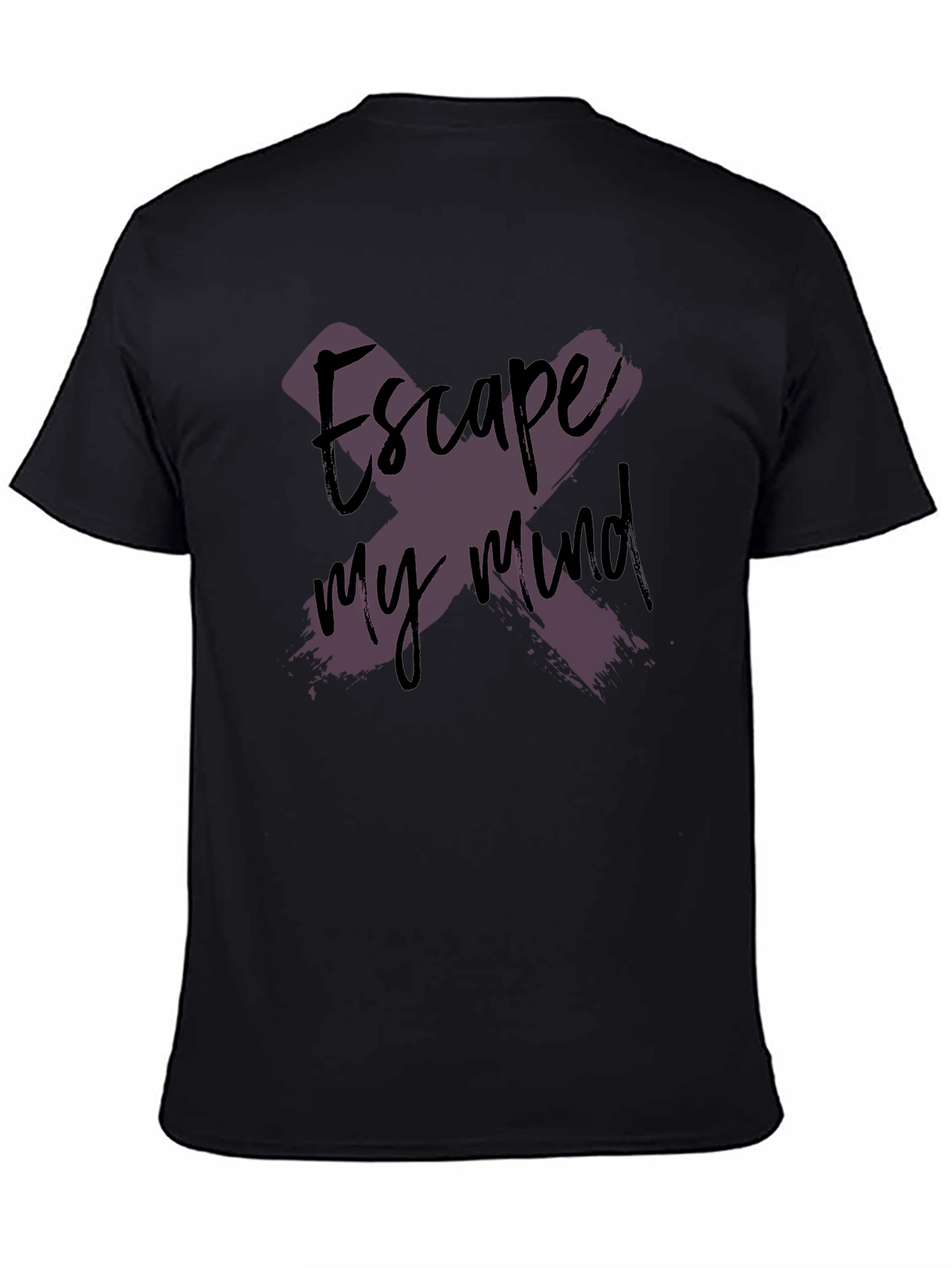 Black Escape My Mind Graphic Print Tee view 4