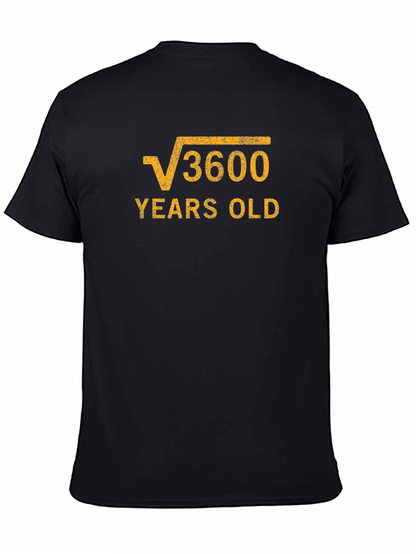Black Funny 60th Birthday T-Shirt - Square Root of 3600 view 4