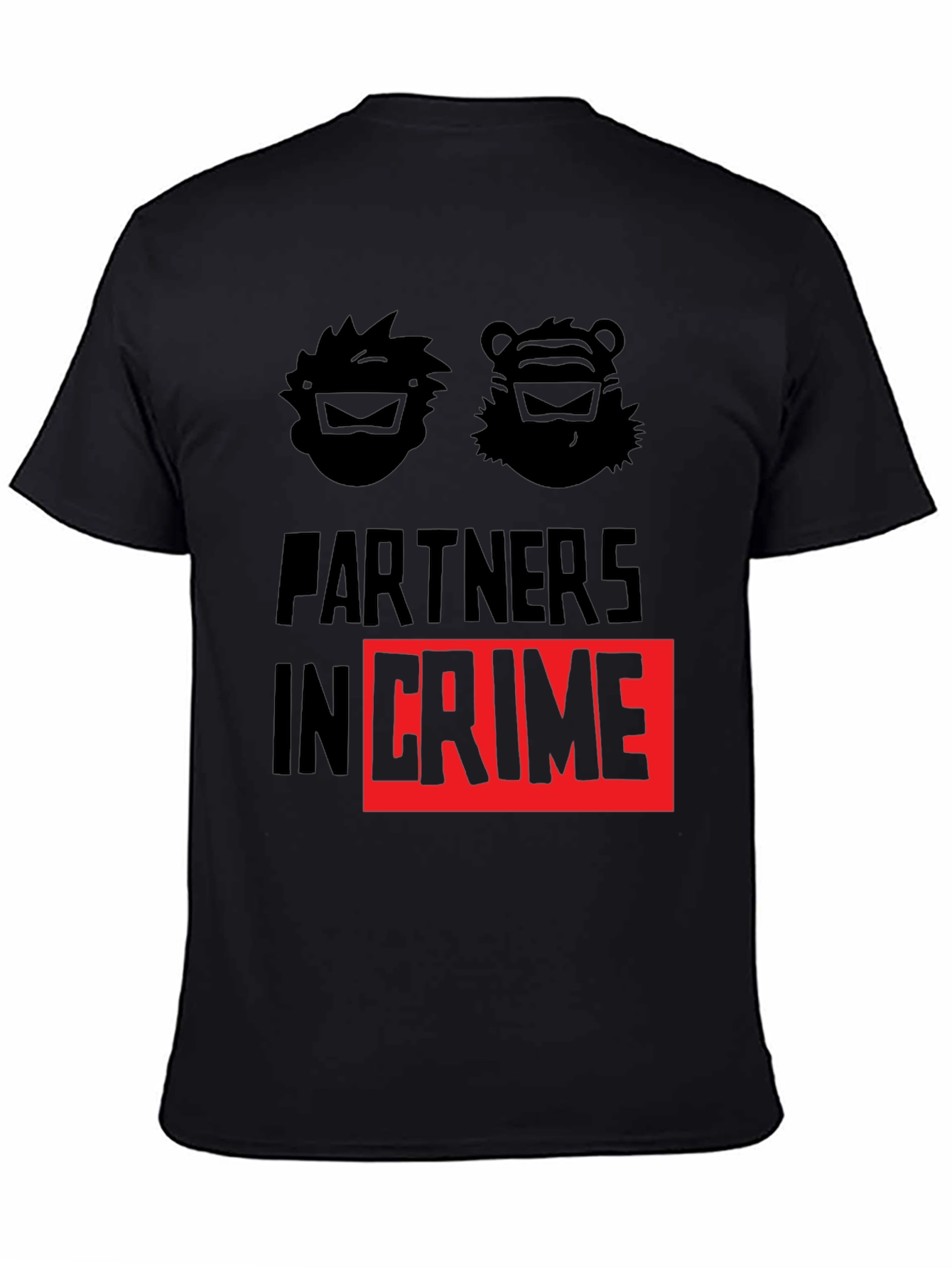 Black Partners in Crime Graphic T-Shirt - Black view 4