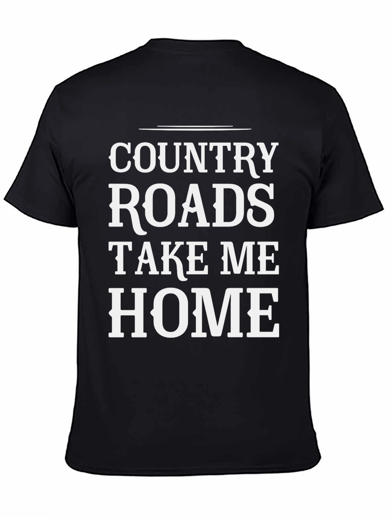 Country Roads Graphic Tee - Soft Cotton Black Shirt - 4