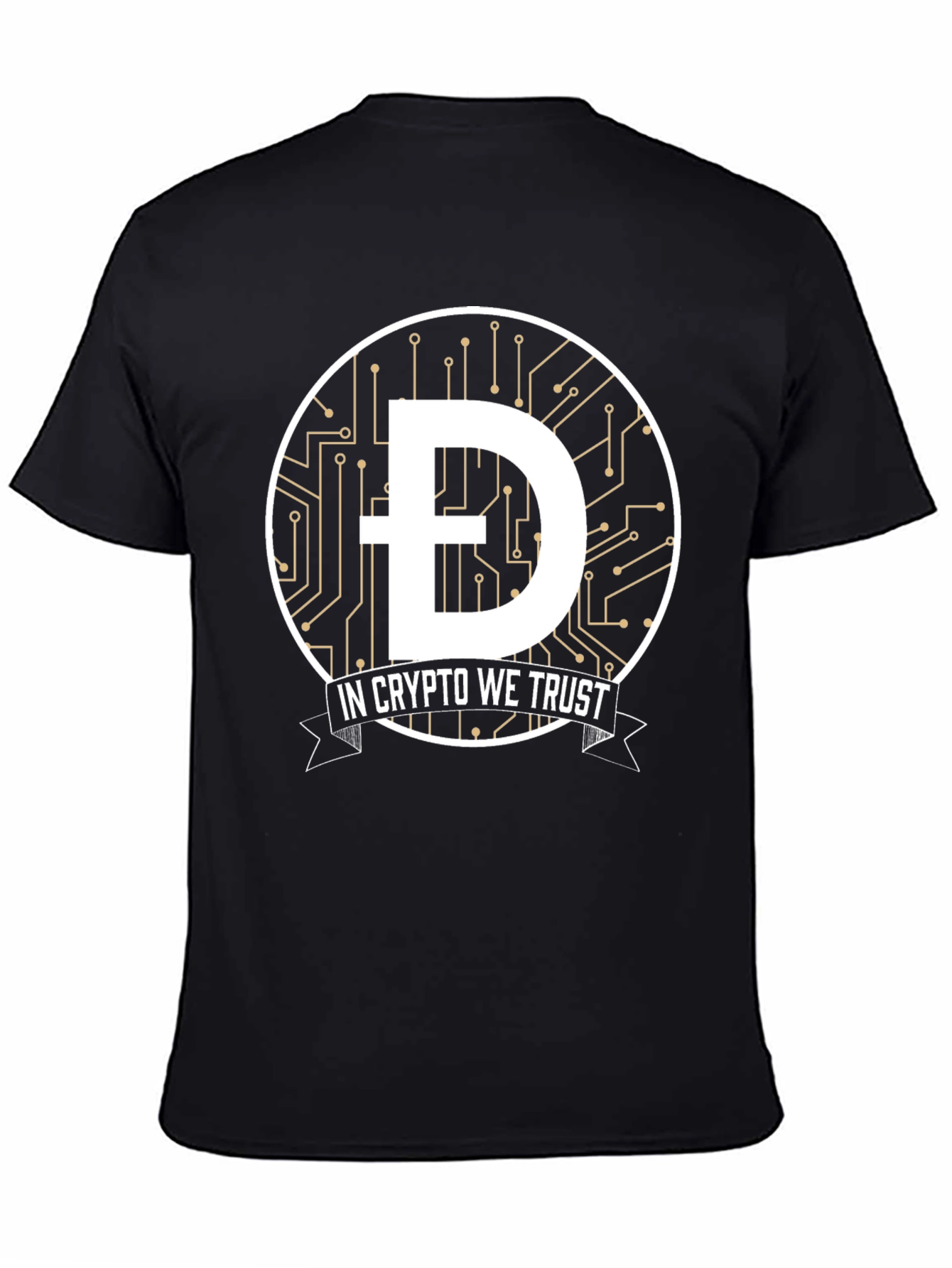 Black In Crypto We Trust Black T-Shirt view 4
