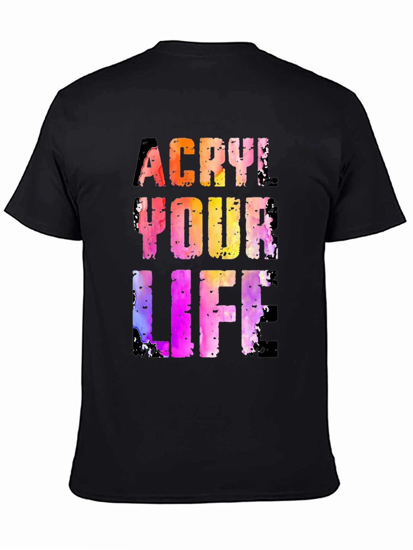 Black Acrylic Your Life Graphic Tee - Black T-Shirt view 4