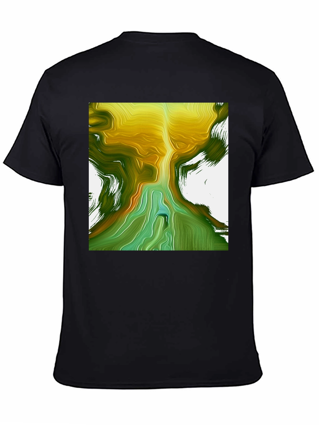 Black Abstract Art T-Shirt - Unique Design view 4